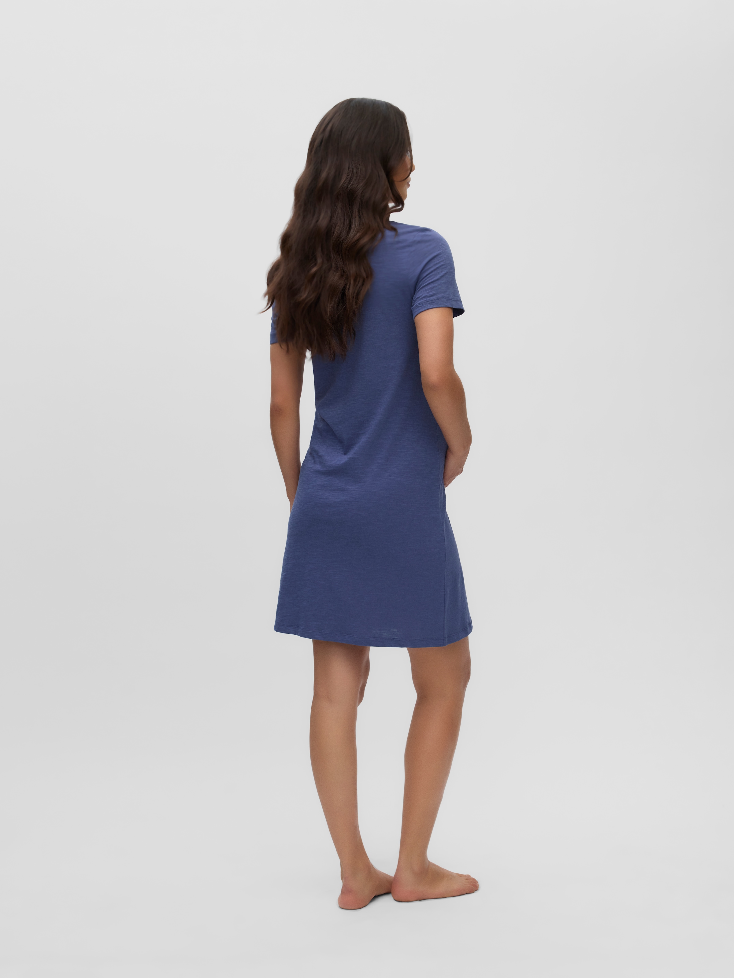 Mamalicious Umstandsnachthemd »MLMIRA SOLID JRS NIGHTGOWN 2F A. E. NOOS« aus Baumwolle, Regular Fit, mit Rundhalsausschnitt, kniefrei