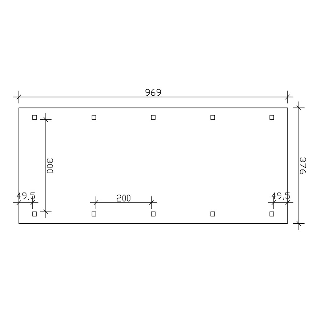 Skanholz Einzelcarport »Franken«, Leimholz-Nordisches Fichtenholz, 300 cm, hellbraun