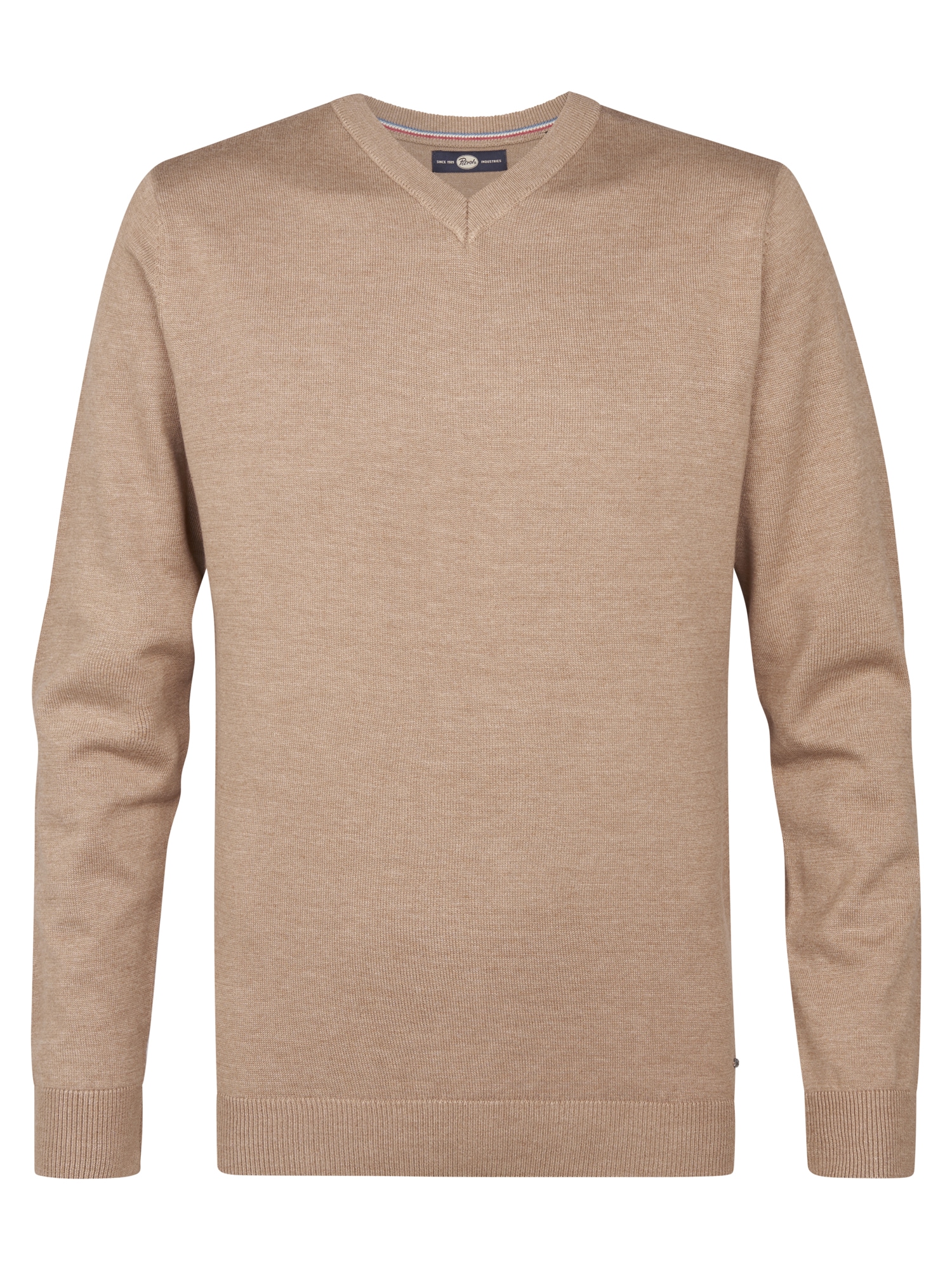 Petrol Industries V-Ausschnitt-Pullover »V-Neck Basi« Materialmix mit Baumwollanteil