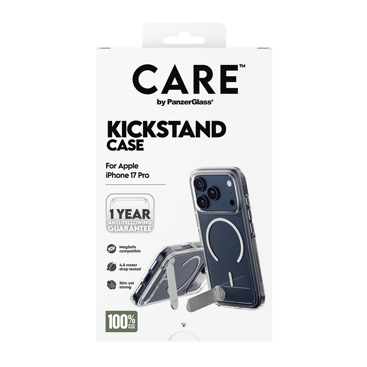 CARE by PanzerGlass Handyhülle »Kickstand Case für Apple iPhone 17 Pro« Apple iPhone 17 Pro Backcover, Schutzhülle, Handyschutzhülle, Case, Schutzcase, stoßfest