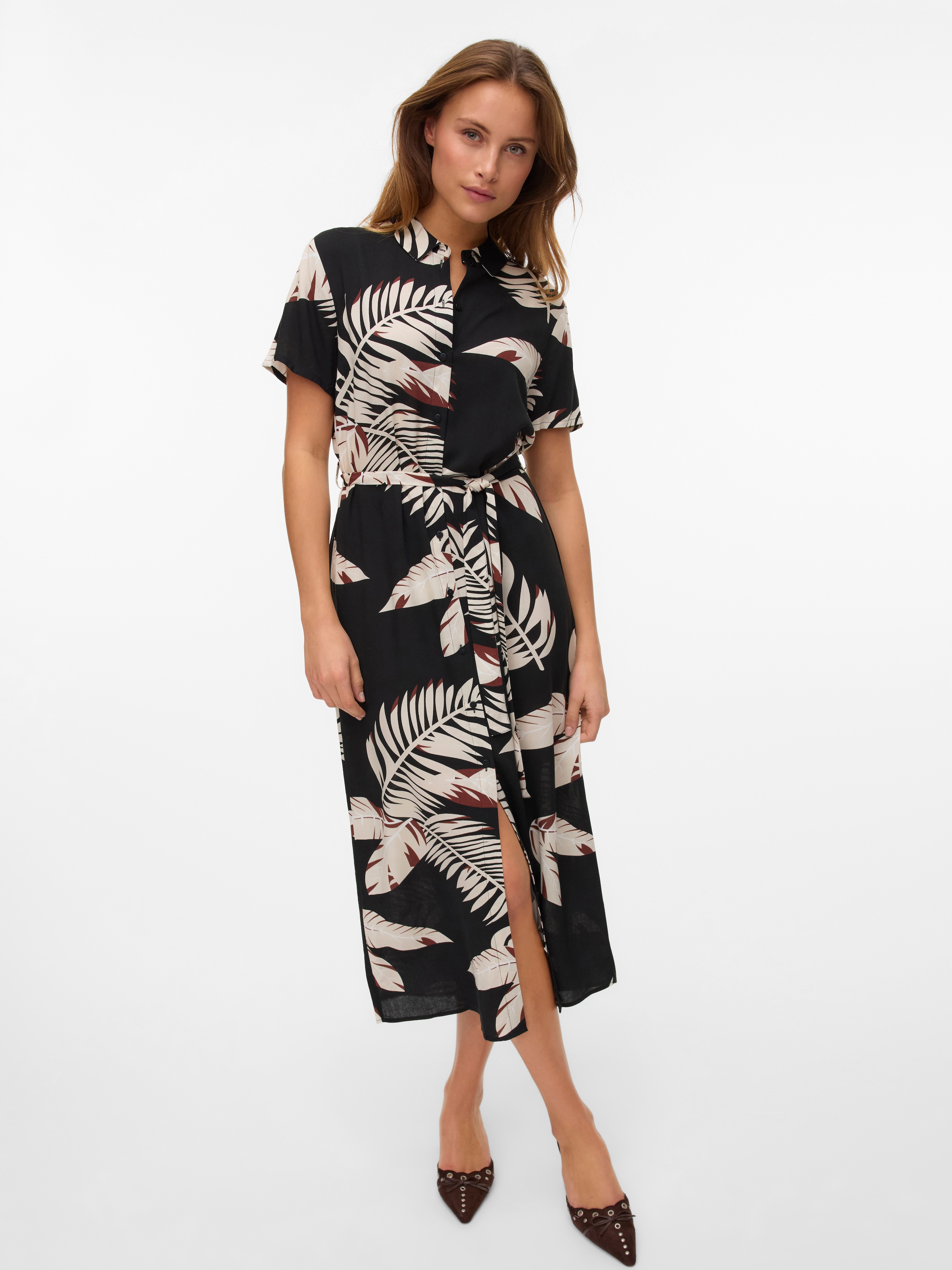 Vero Moda Hemdblusenkleid »VMEASY JOY S/S LONG SHIRT DRESS WVN GA«