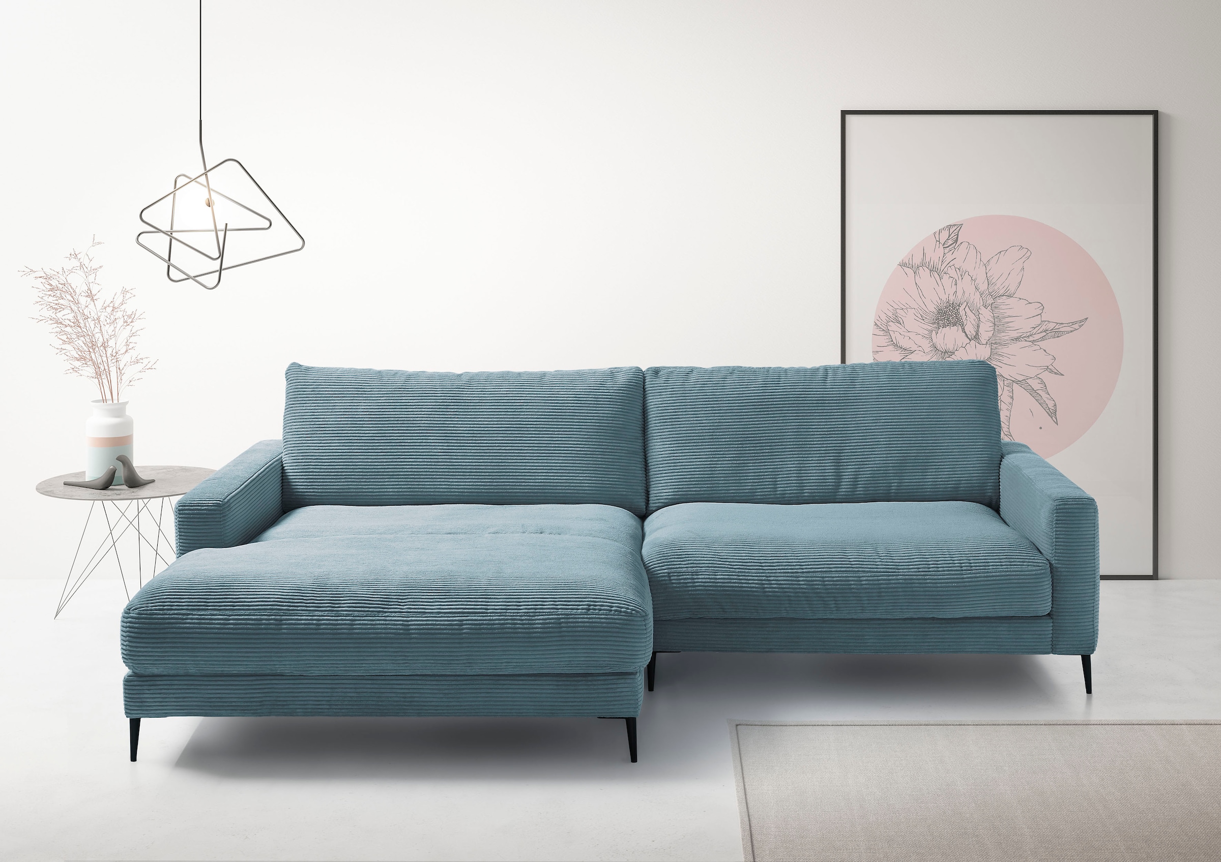 Home affaire Ecksofa »Downtown, B/T/H: 272/190/84 cm L-Form« weicher Sitzko günstig online kaufen