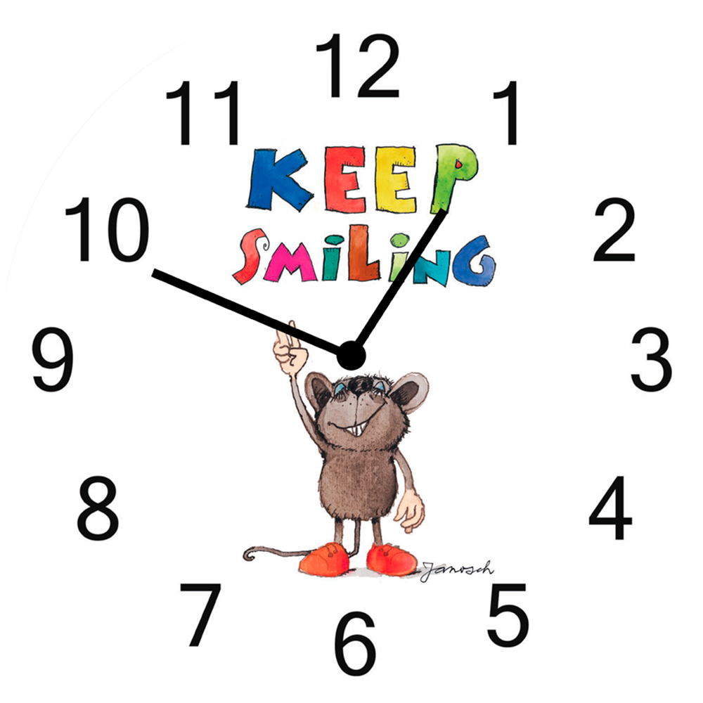 LuckyLinde Wanduhr »Kleine Maus« Wanduhr, Uhr, geräuschlos, JANOSCH, Kindermotiv, Panama