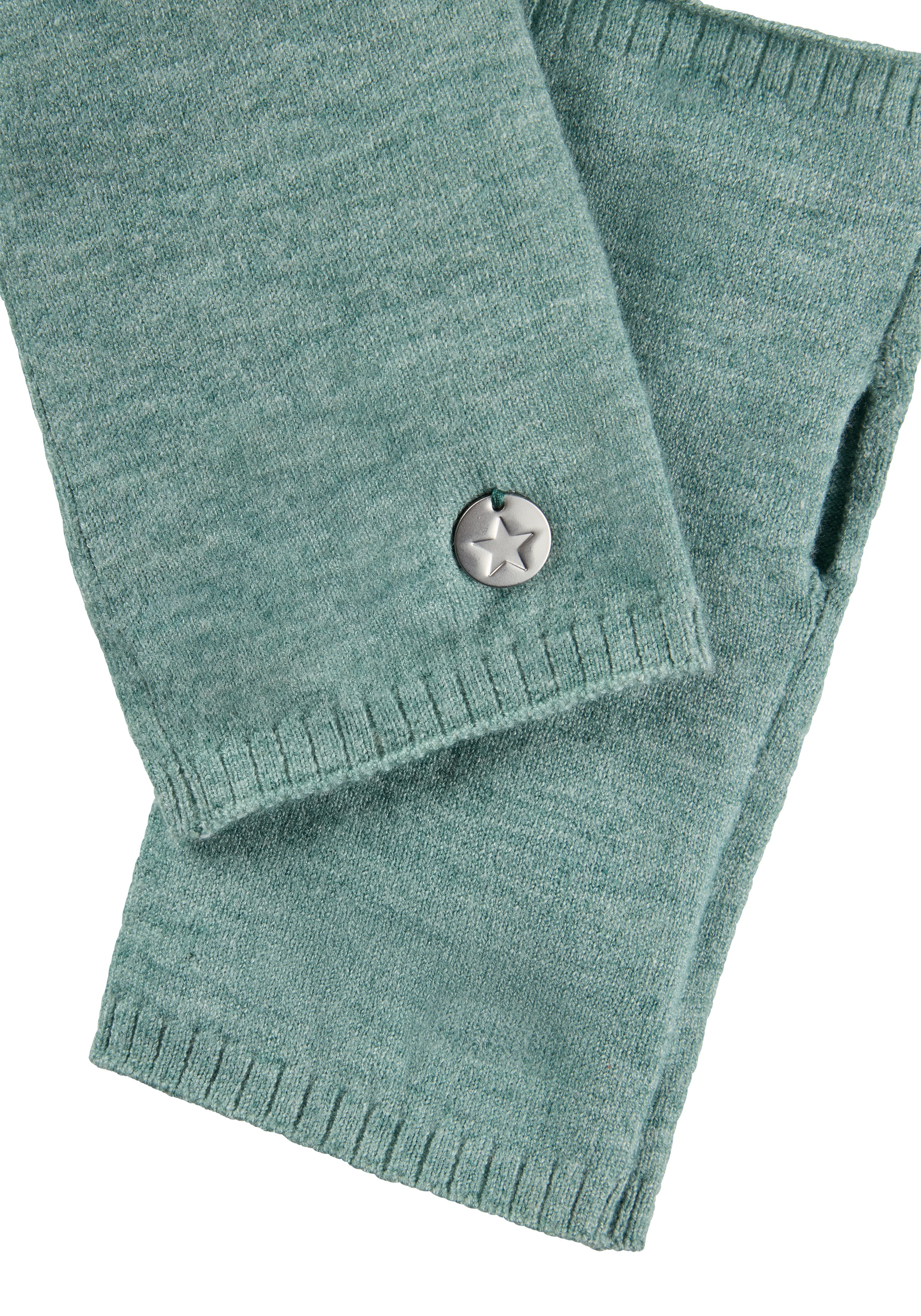 Laura Scott Armstulpen, (2 St.), aus kuscheligem Strick mit süßem Metall-Badge - NEW