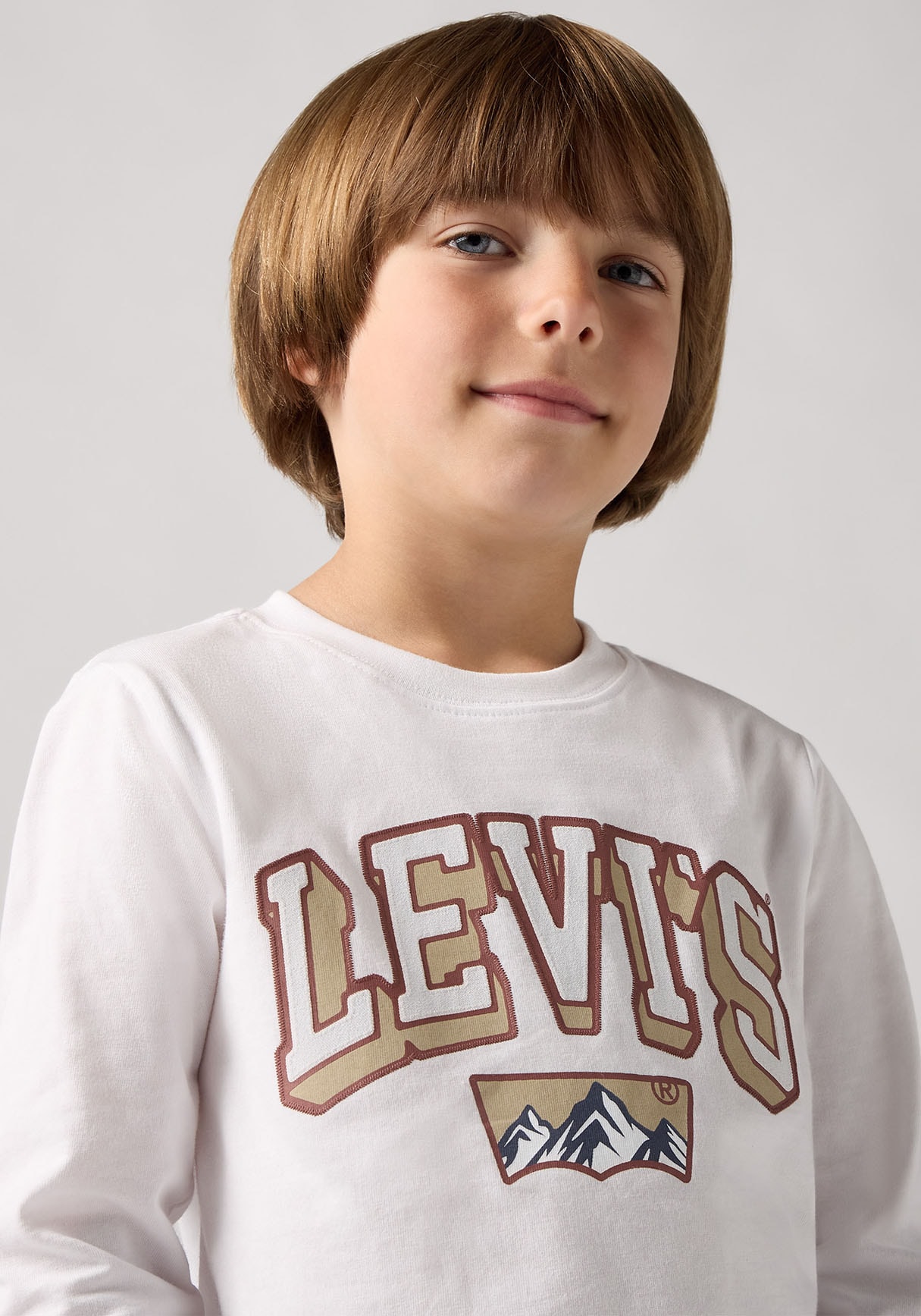 Levi's® Kids Langarmshirt »LVB ACADEMIC ADVENTURER LS TEE«, mit großem Logoprint, aus Baumwolle - for Boys
