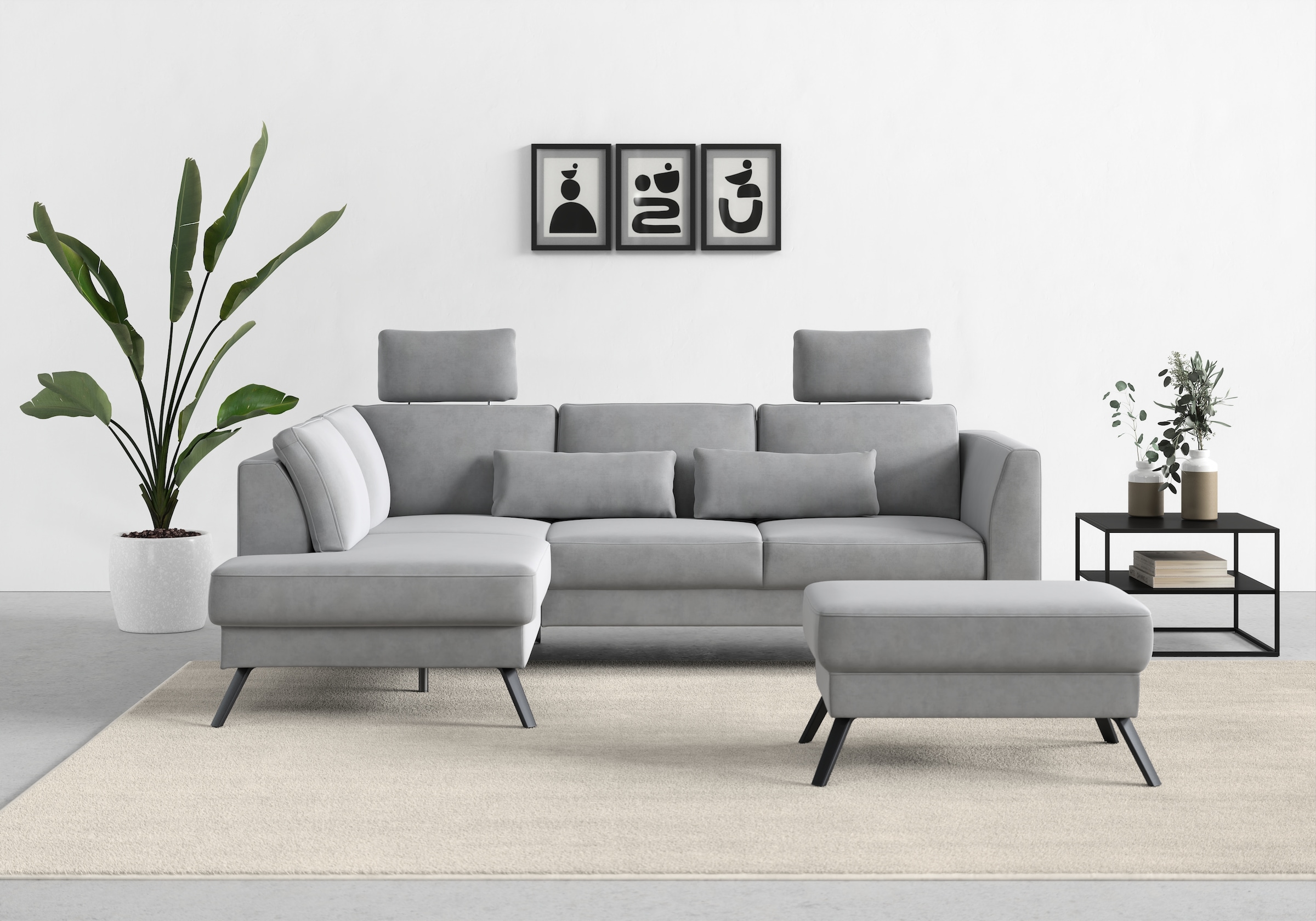 sit&more Ecksofa »Lindholm L-Form« mit Sitztiefenverstellung und Federkern günstig online kaufen