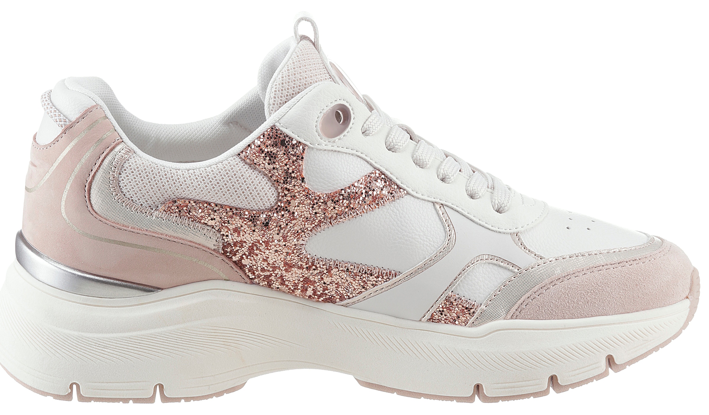 Tamaris Keilsneaker, Plateau, Freizeitschuh, Schnürschuh mit kontrastfarbenen Details