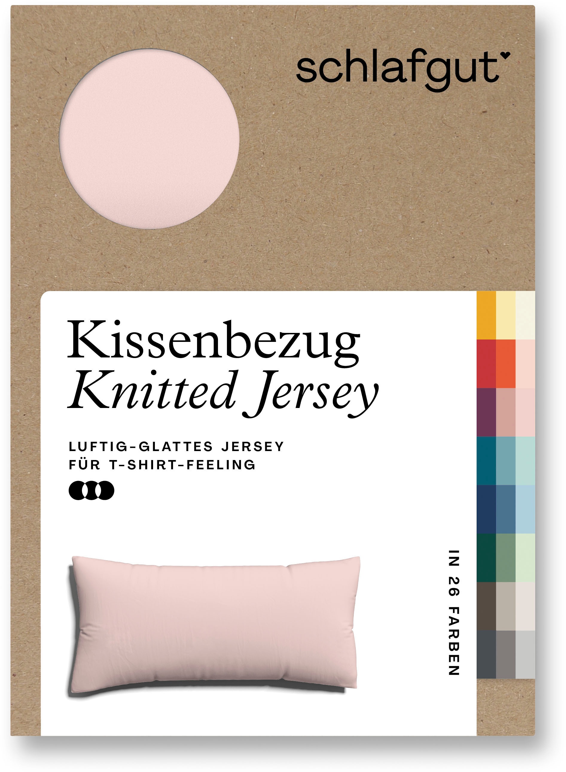 Schlafgut Kissenbezug »Knitted Jersey aus Bio-Baumwolle mit Elasthan, bügel günstig online kaufen