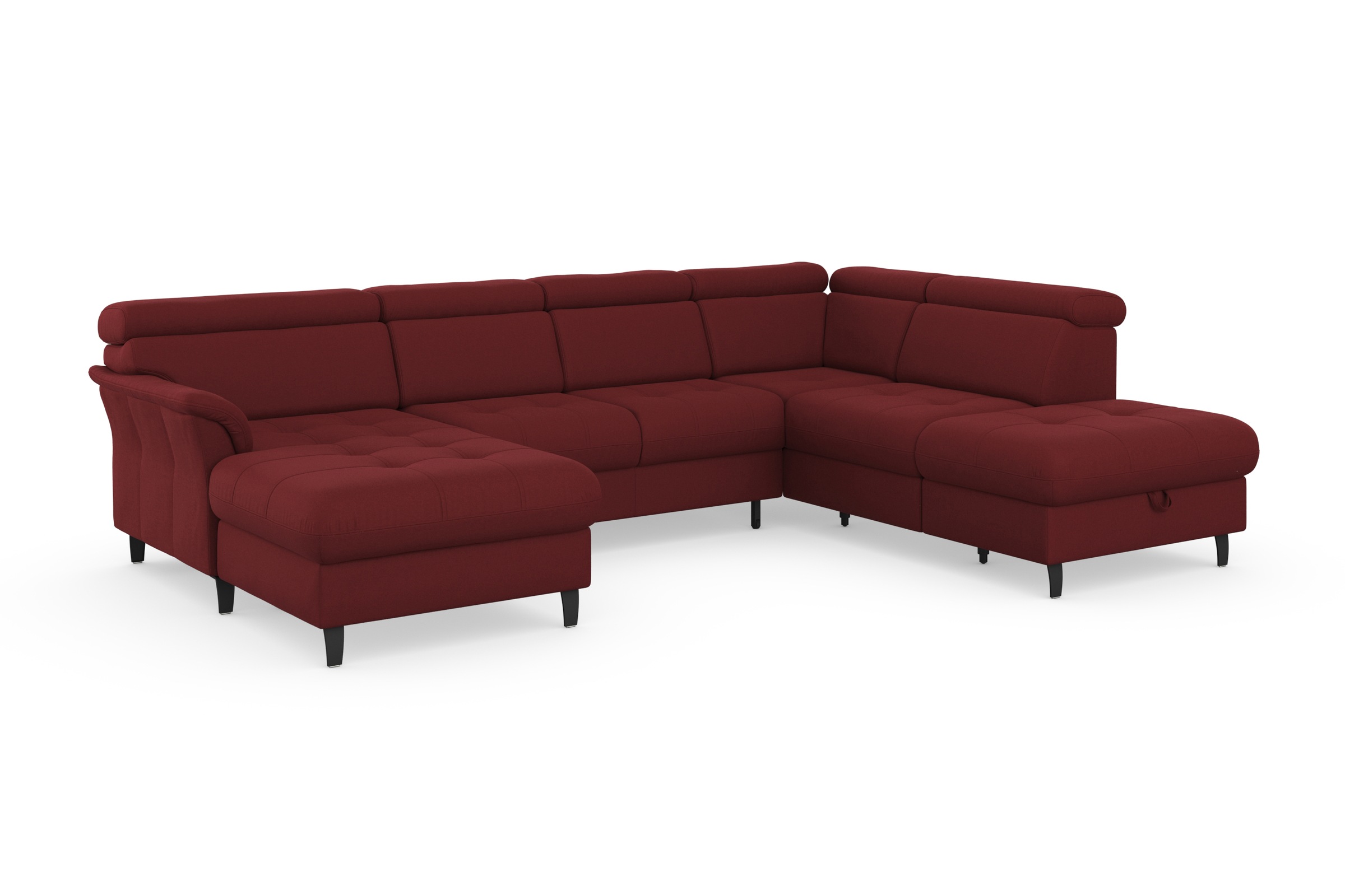 sit&more Wohnlandschaft »Marano U-Form«, inklusive Kopfteilverstellung, wahlweise mit Bettfunktion, Bettkasten