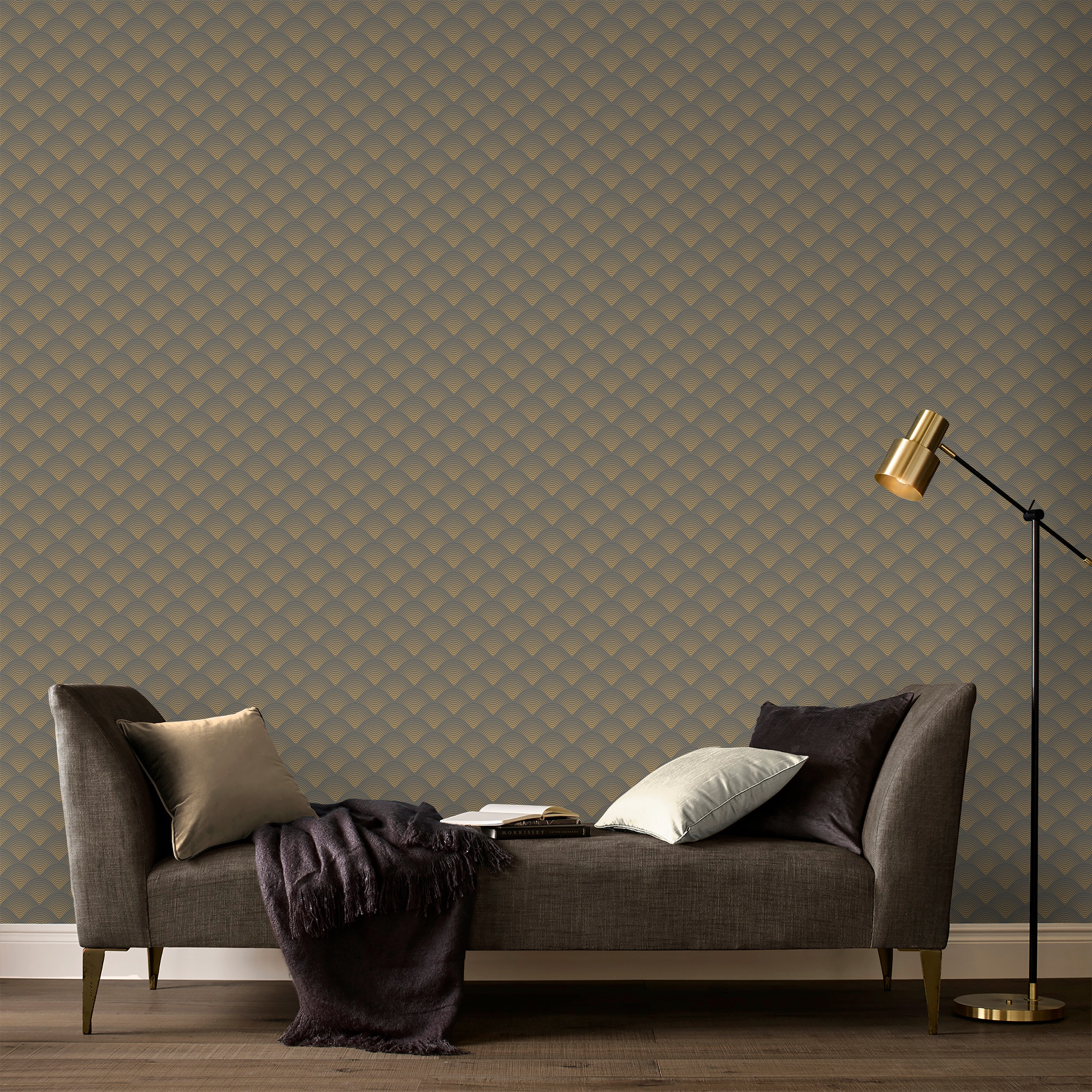 Superfresco Easy Vliestapete »Rodeo« geometrisch aufgeschäumt Antrazhit - 10mx52cm