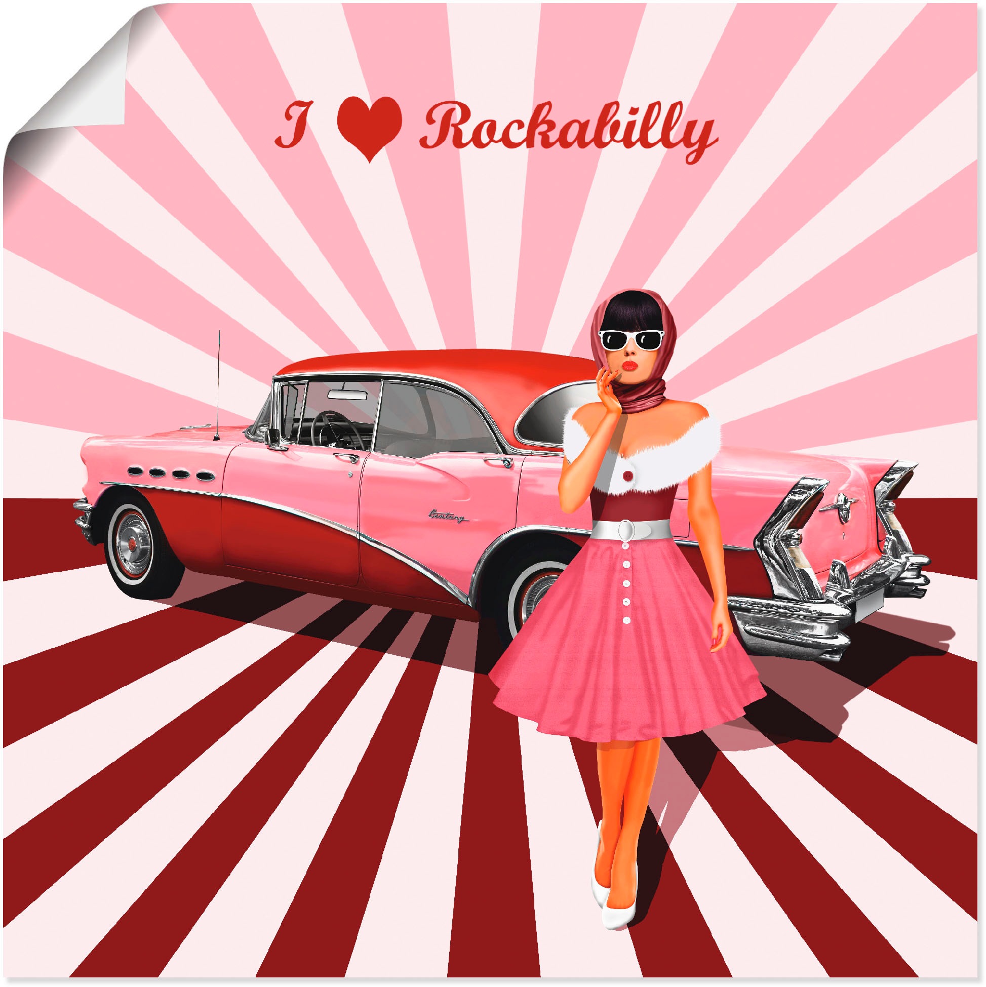 Artland Wandbild »Ich liebe Rockabilly«, Ausstellungsplakate, (1 St.), als günstig online kaufen