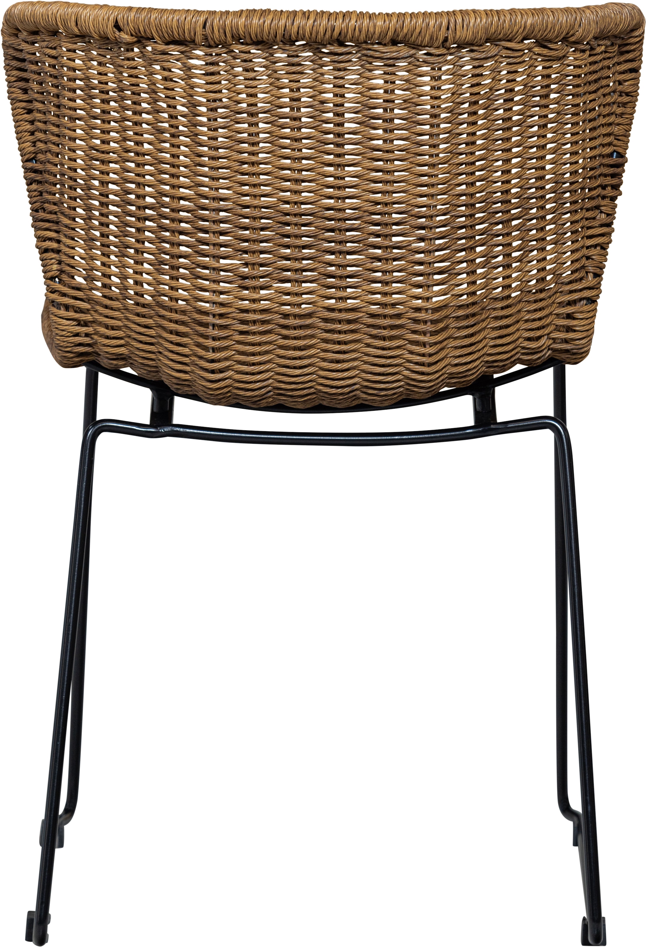 WOOOD Esszimmerstuhl »Wings aus geflochtenem Poly-Rattan mit Stahlgestell H 78 cm« () (Set, 2 St), für den Innen- und Außenbereich geeignet