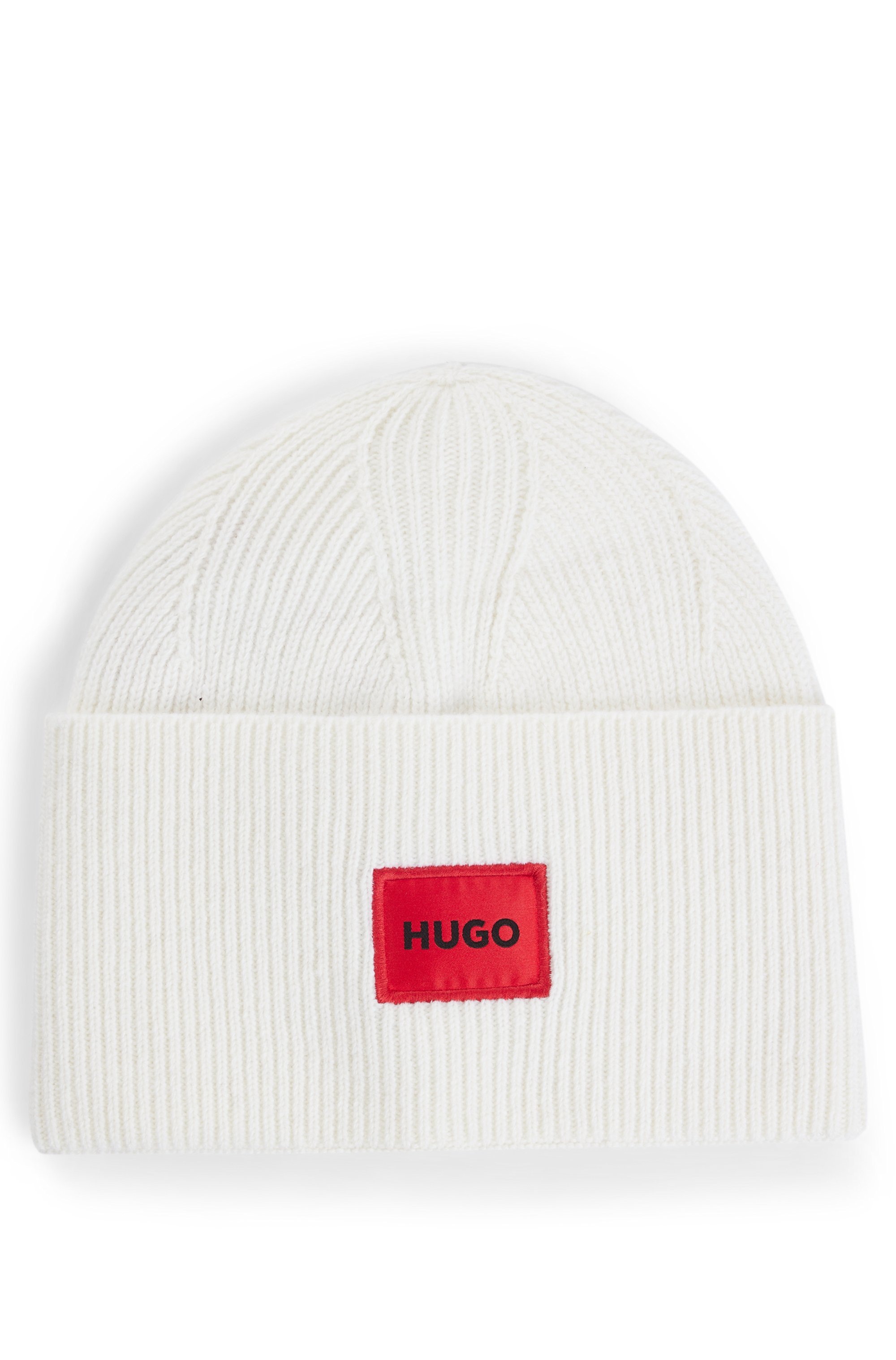 HUGO Beanie »Xaff 6«, mit Logobadge