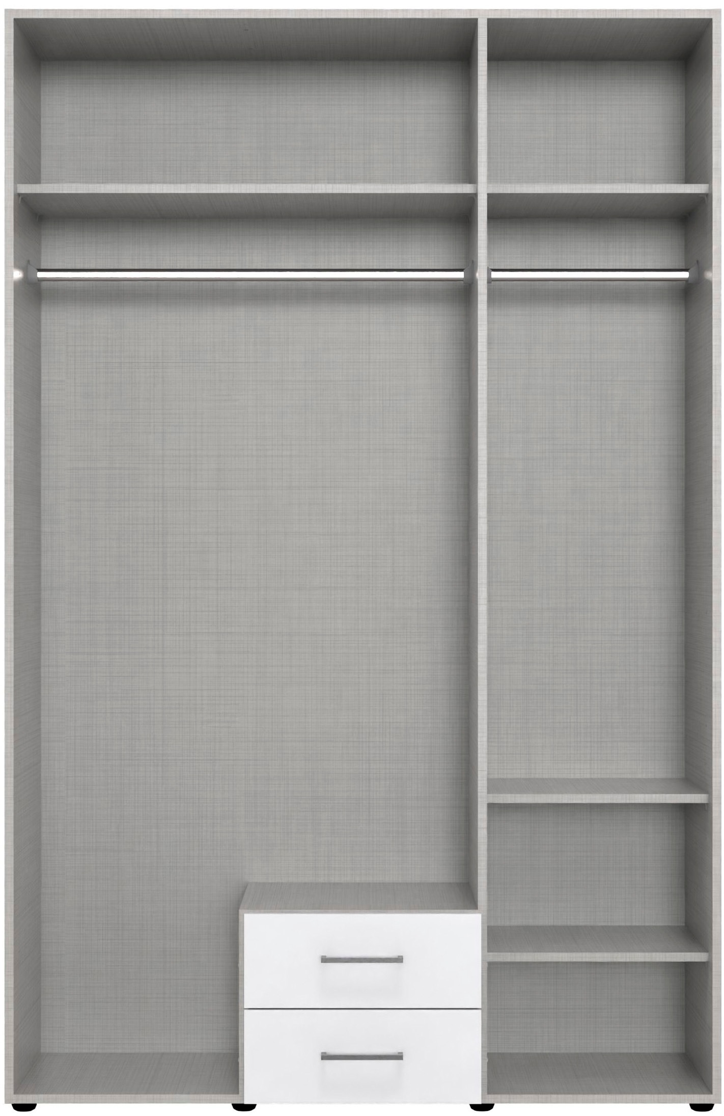 Wimex Drehtürenschrank »Mugano, 135 oder 180cm breit, 208 oder 236cm hoch, Made in Germany«, (mit langen Griffstangen aus Metall), wahlweise mit oder ohne Spiegel, mit Schubladen