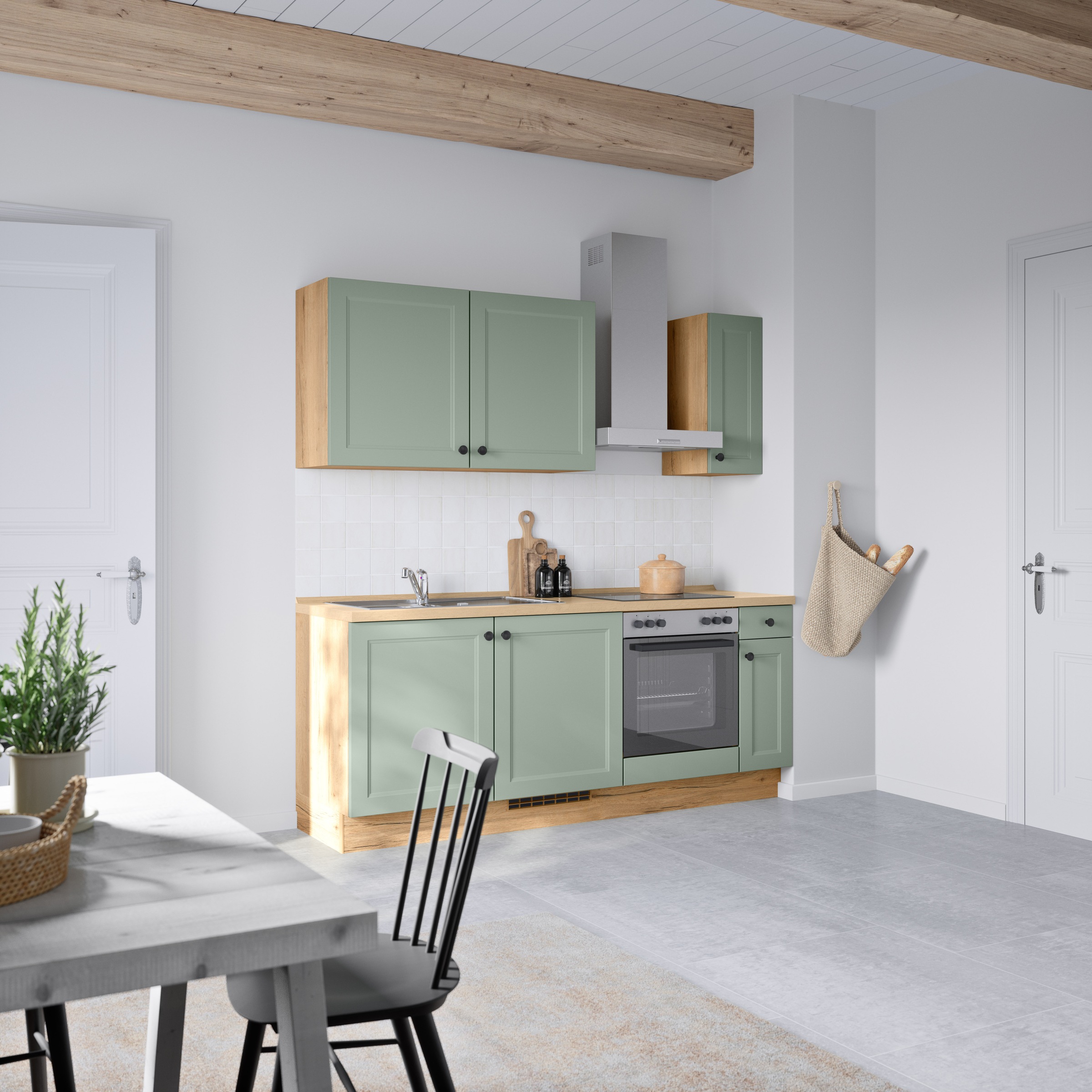nobilia® Küchenzeile »"Cascada I"«, vormontiert, Ausrichtung wählbar, Breite 210 cm, wahlw. mit E-Geräten