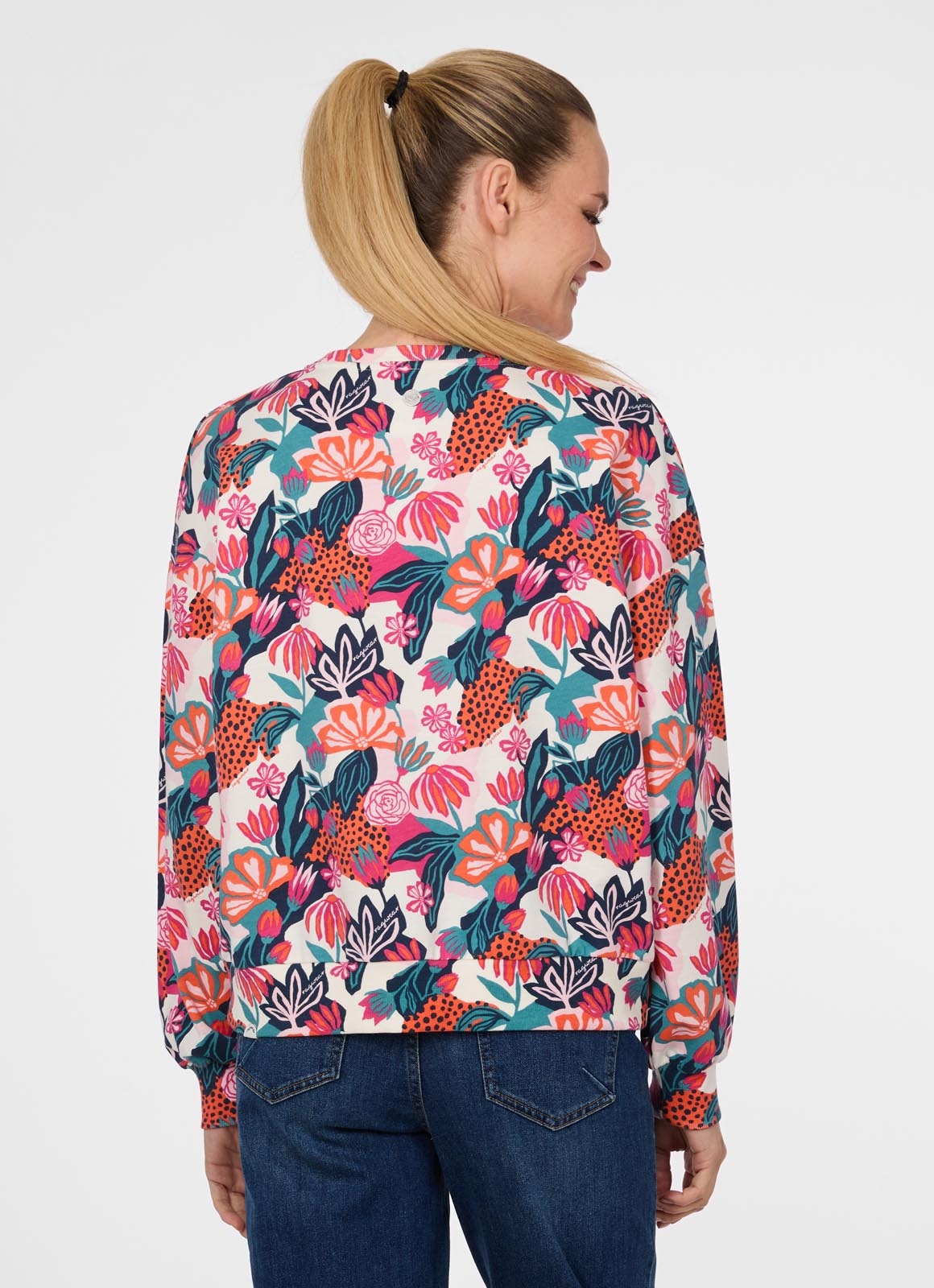 Ragwear Sweatshirt »WUSS PRINT«, mit bedruckter Optik, im casual Stil, aus Baumwolle und Polyester
