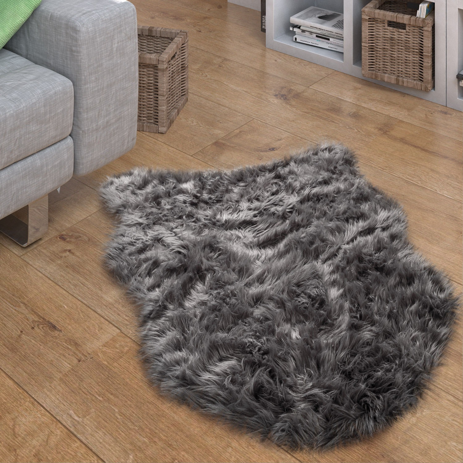 Paco Home Fellteppich »Playa 960«, fellförmig, 64 mm Höhe, Kunstfell, Floka günstig online kaufen