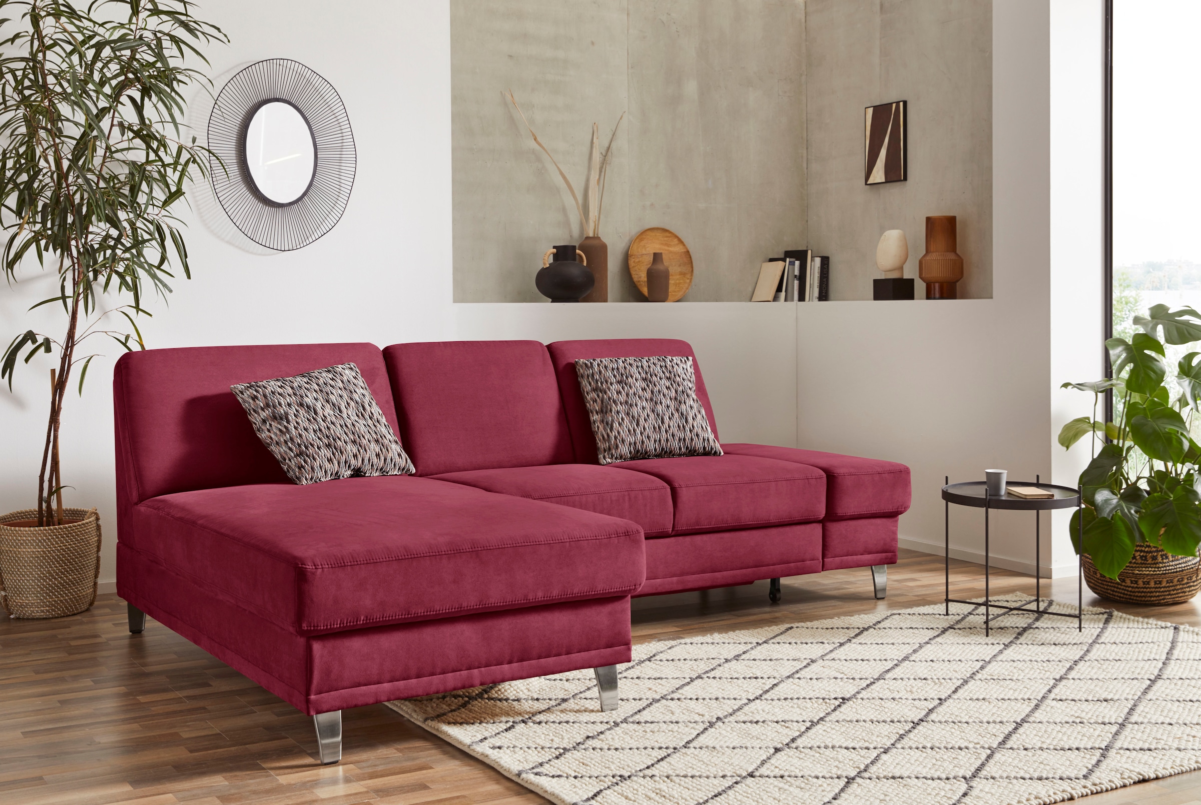 sit&more Ecksofa »Clio L-Form« wahlweise mit Bettfunktion oder Vorziehsitz günstig online kaufen
