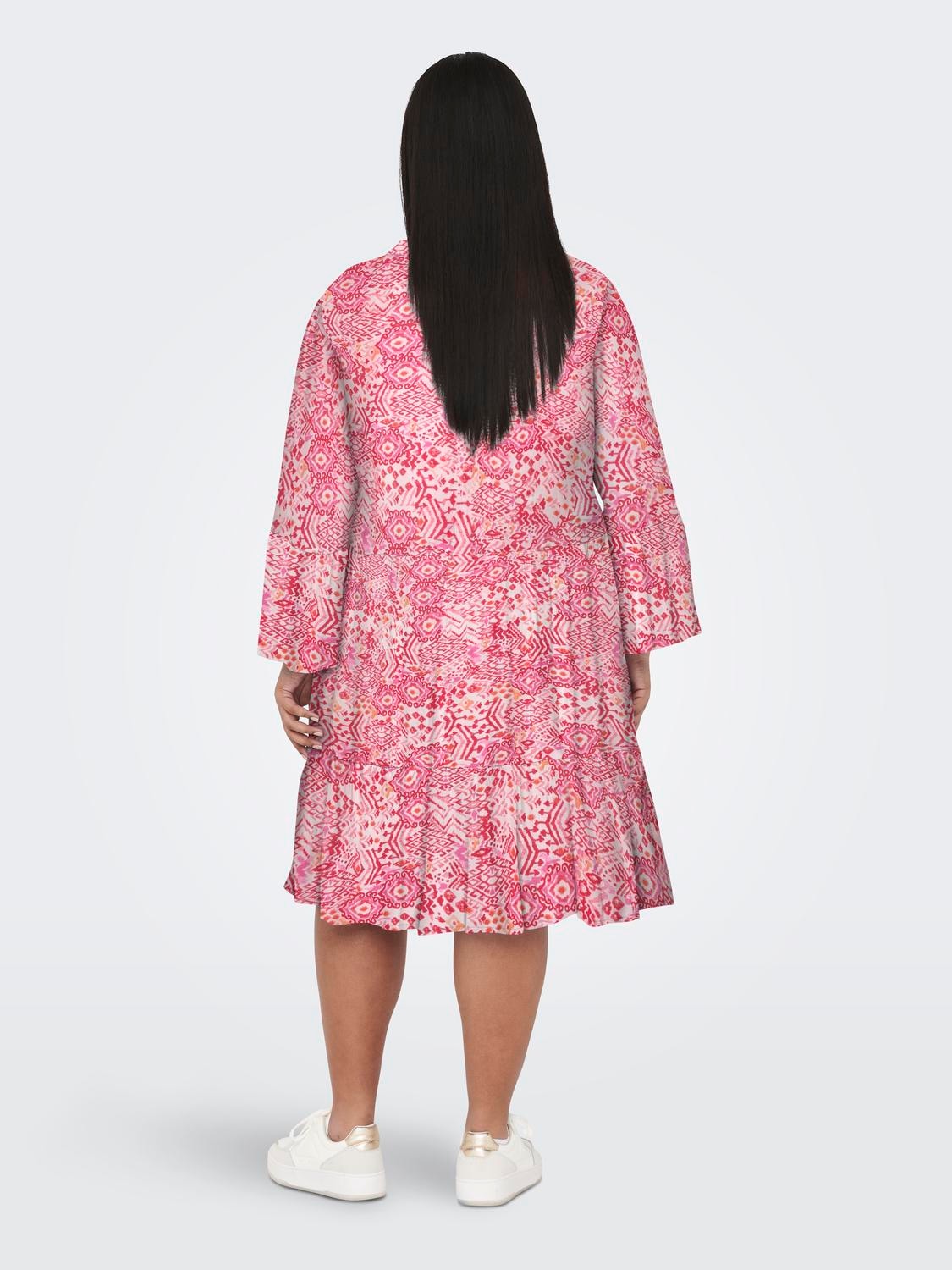 ONLY CARMAKOMA Tunikakleid »CARMARRAKESH LIFE 3/4 TUNIC DRESS AOP«, Sommerkleid
