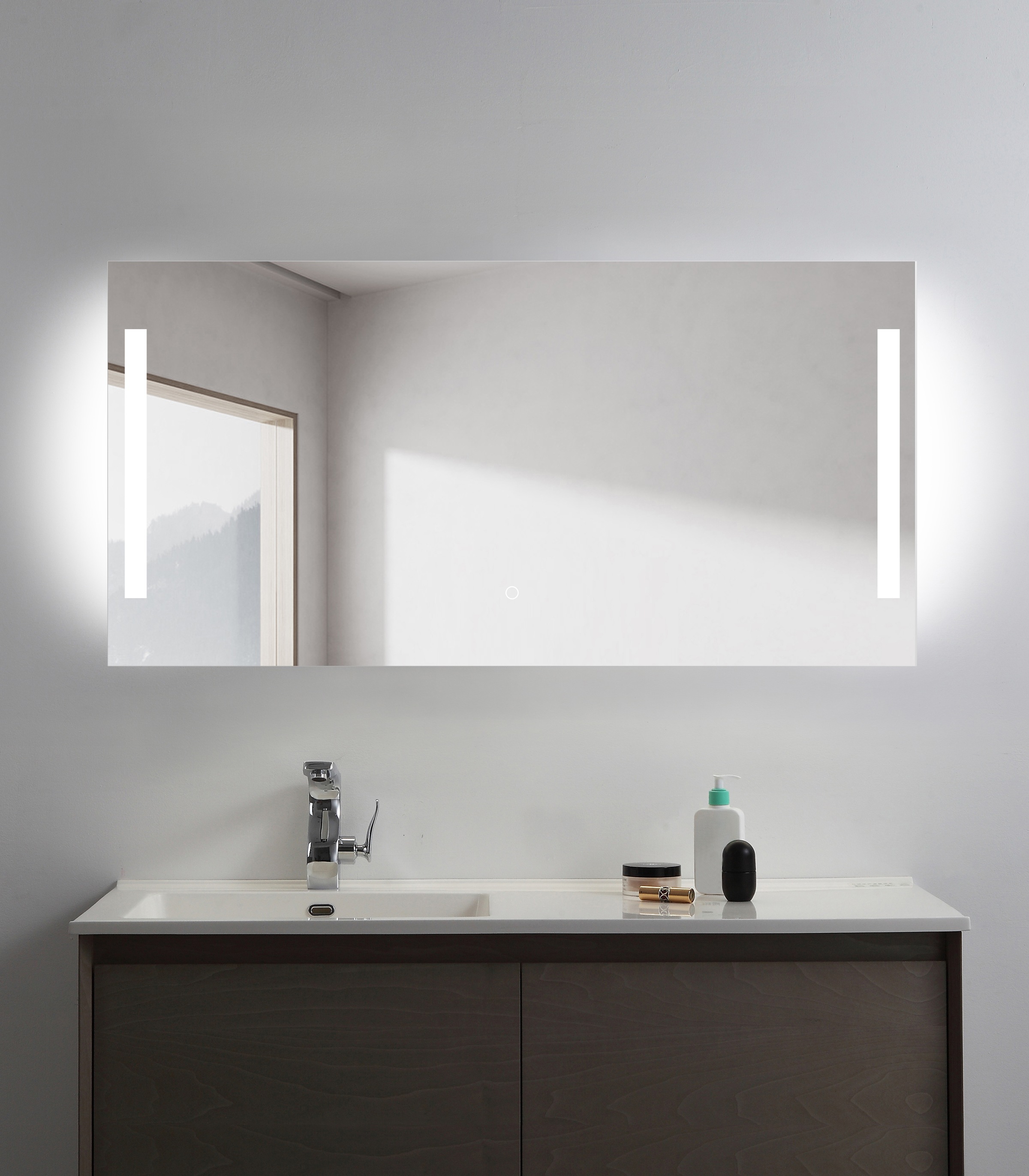 welltime LED-Lichtspiegel »Plaza« mit Lichtfarbenwechsler und Dimmschalter, günstig online kaufen