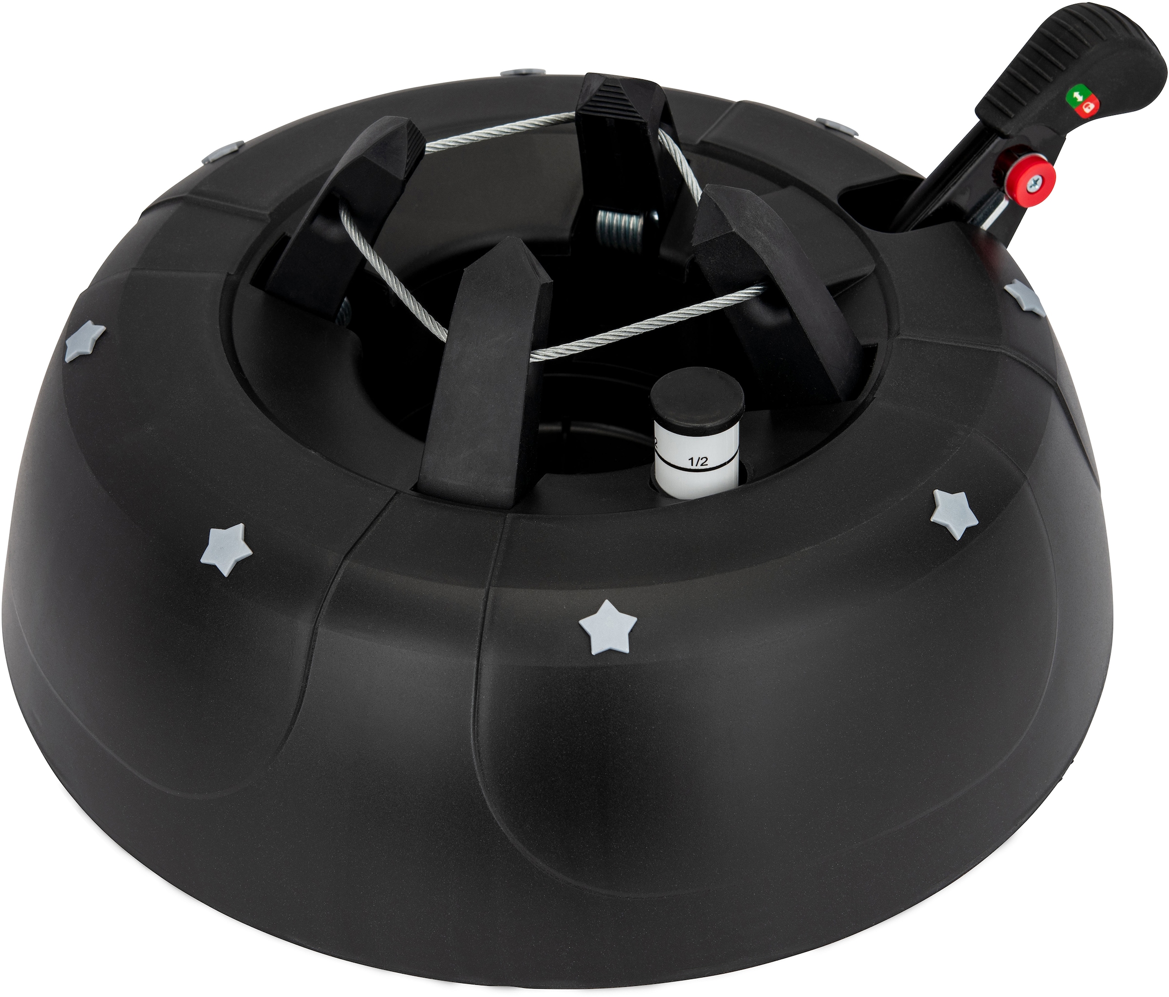 Star-Max Christbaumständer »Start2 anthrazit, Weihnachtsdeko, Christbaumschmuck«, mit Fußhebel/- und Einseiltechnik