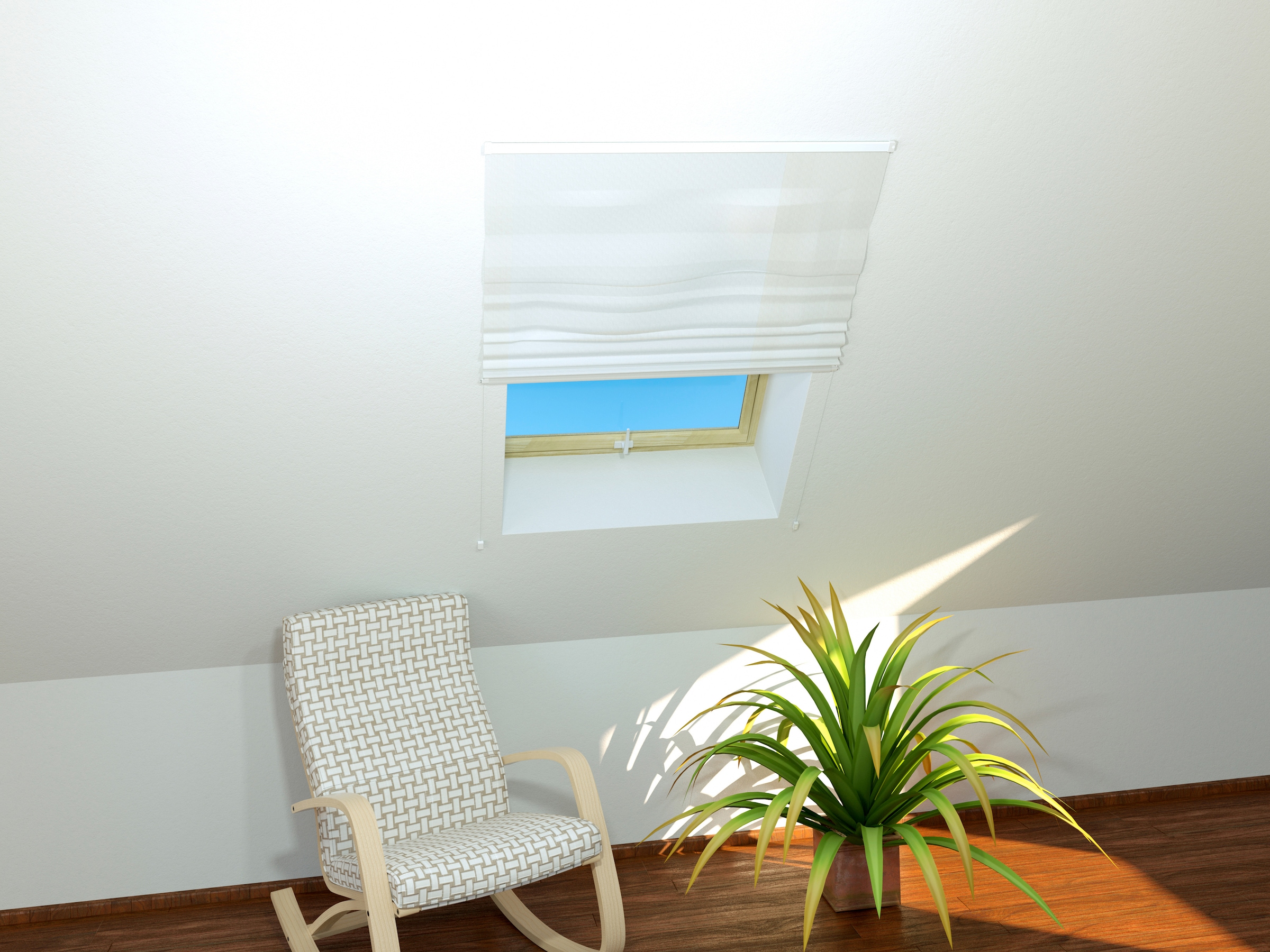 hecht international Insektenschutzrollo »für Dachfenster, BASIC«, transparent, Insektenschutz, weiß/weiß, BxH: 110x160 cm