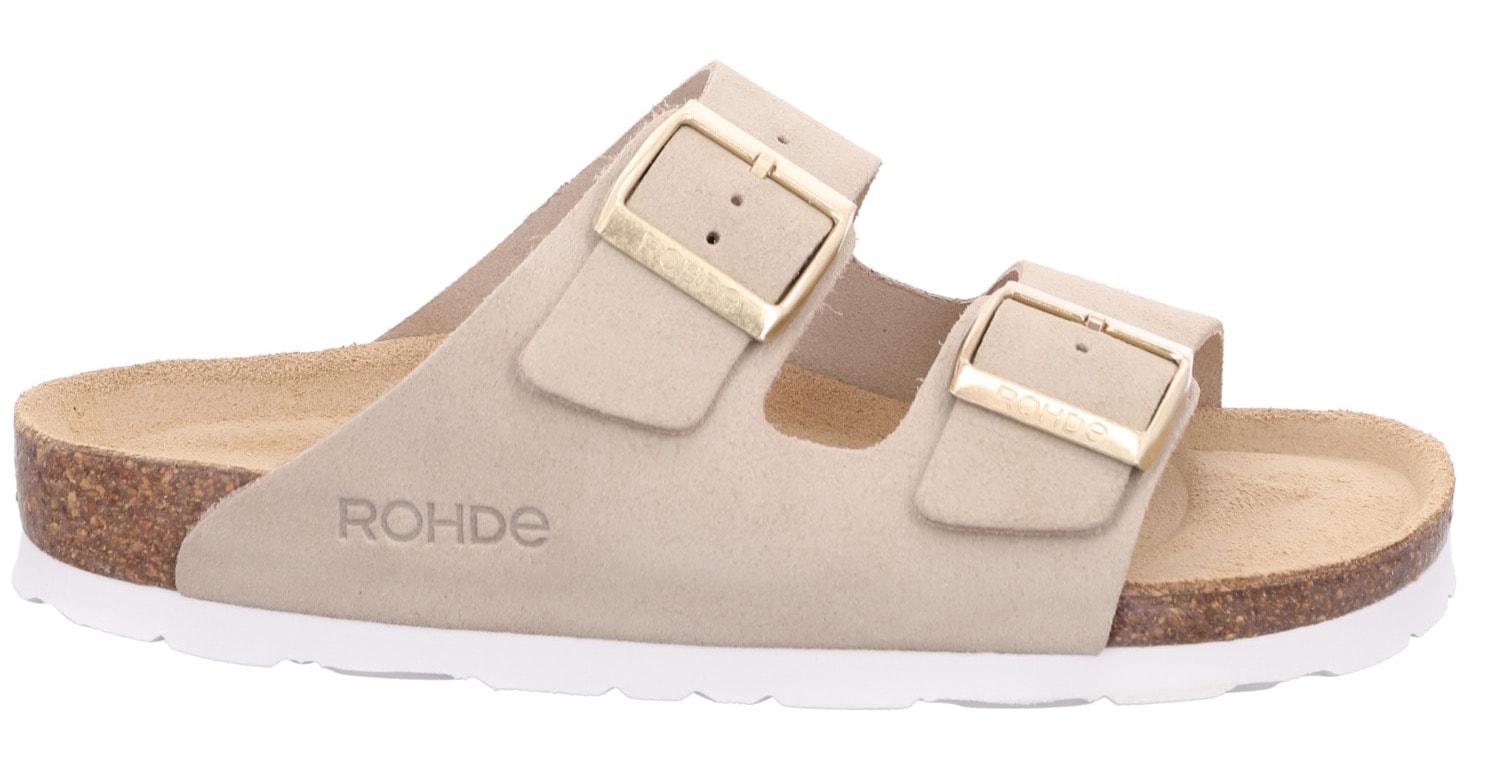 Rohde Pantolette »ALBA«, Sommerschuh, Hausschuh, Zweischnaller, Strandschuh mit Softfußbett