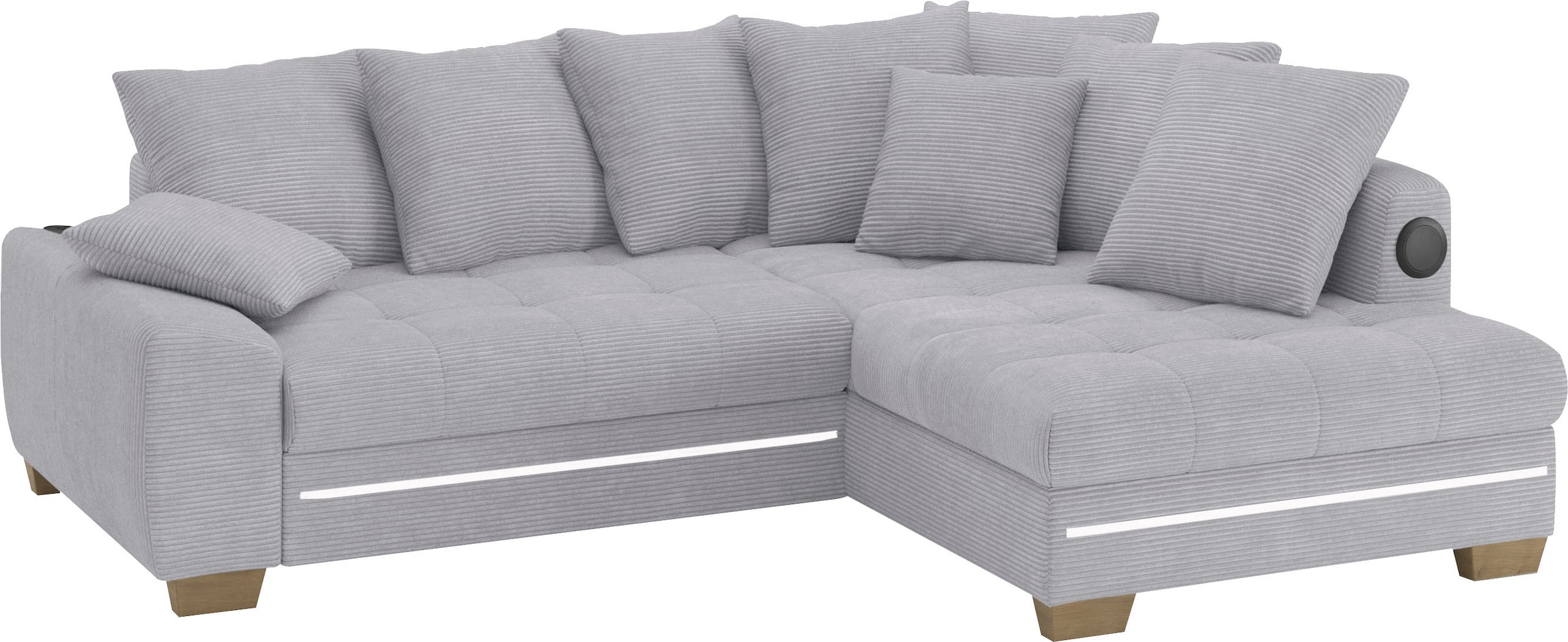 Mr. Couch Ecksofa »Nikita II, L-Form«, mit Kaltschaum, RGB-LED, Soundsystem günstig online kaufen