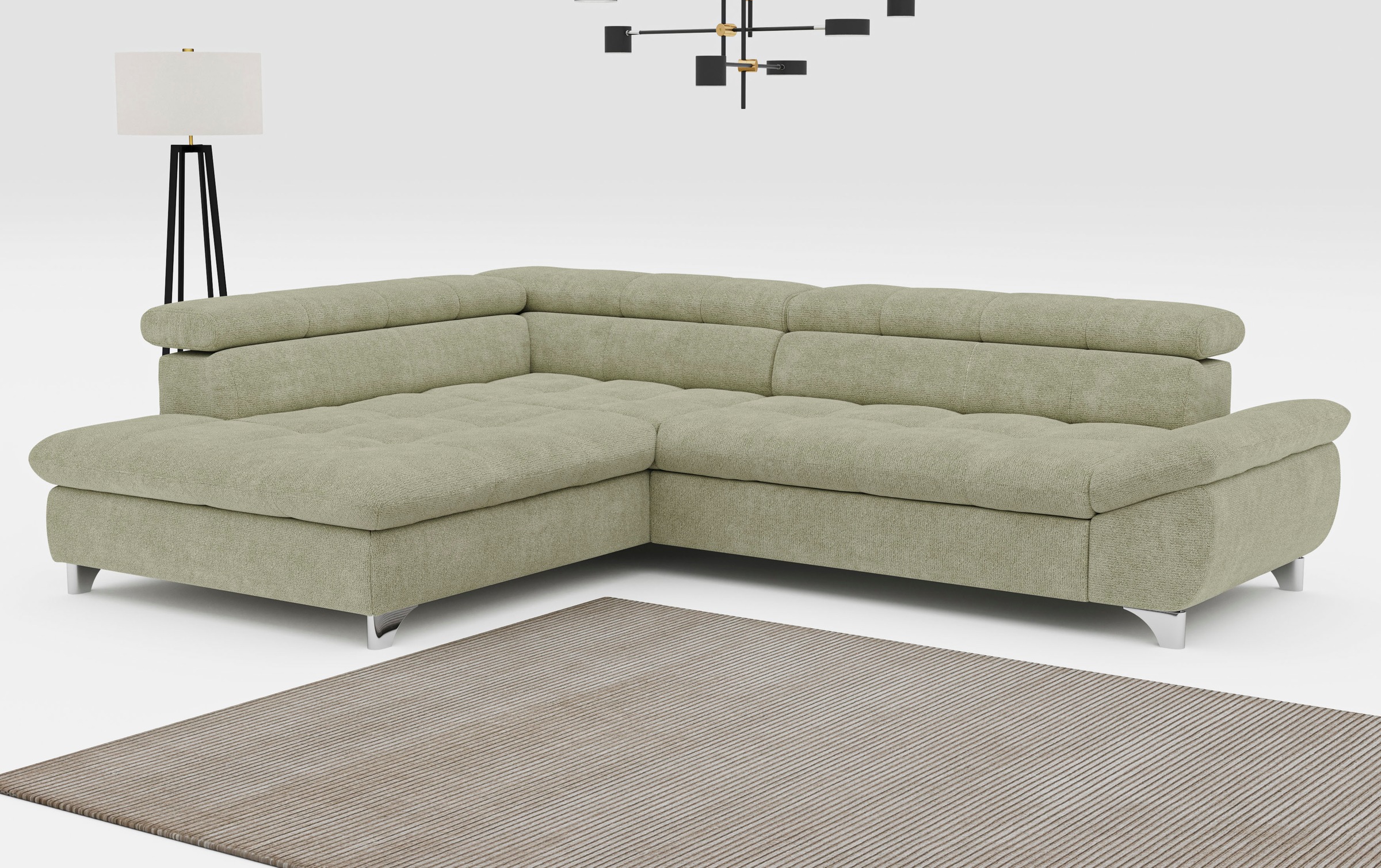 COTTA Ecksofa »Gemini L-Form«, mit Kopfverstellung, optional mit Schlaffunk günstig online kaufen