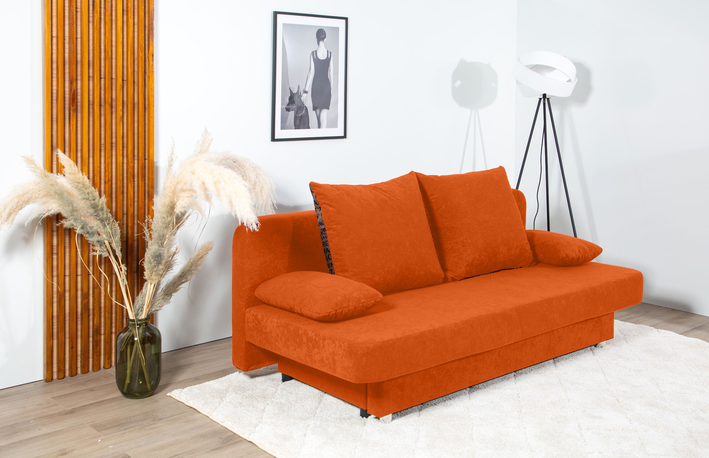 COLLECTION AB Schlafsofa »Ulla inkl. Bettfunktion und Bettkasten«, Schlafsofa,Bettfunktion,Bettkasten,inkl. Rückenkissen,Armlehnekissen