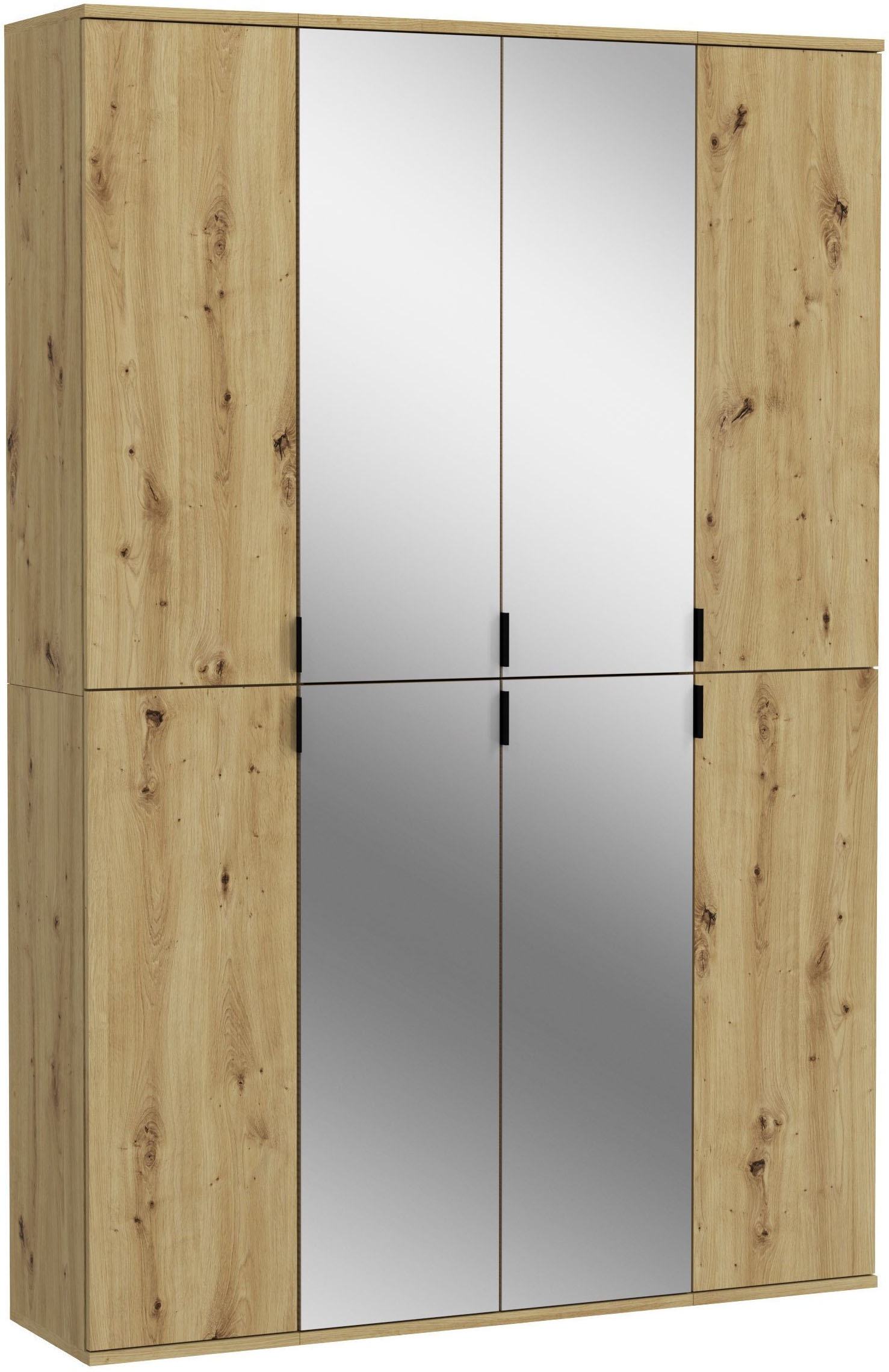 INOSIGN Garderoben-Set »Trondheim, Breite 121 cm, best. aus 3 Schränken, 8 Türen, 21 Fächer« Set, 3 Stk. tlg. Nox Oak Nachbildung Maße ca. (B/T/H):...