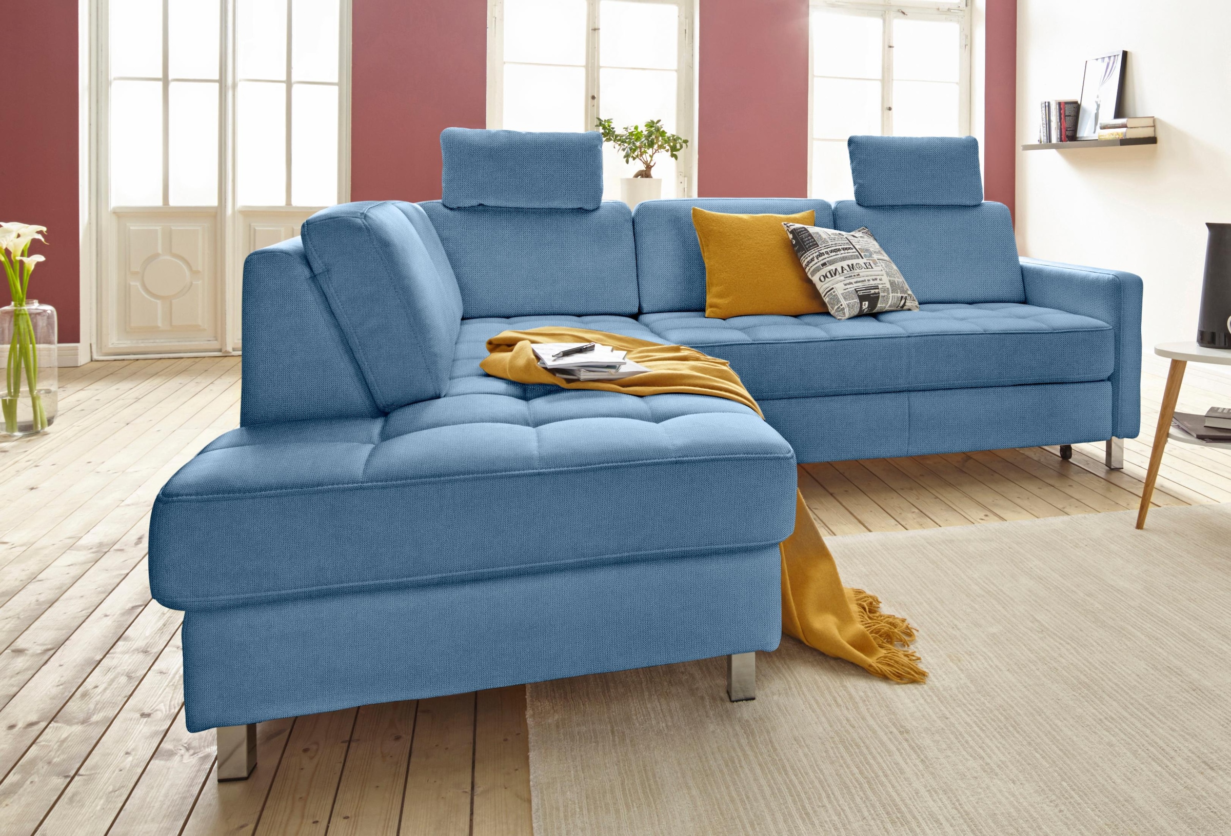 sit&more Ecksofa »Pablo L-Form«, wahlweise mit Bettfunktion und Bettkasten günstig online kaufen