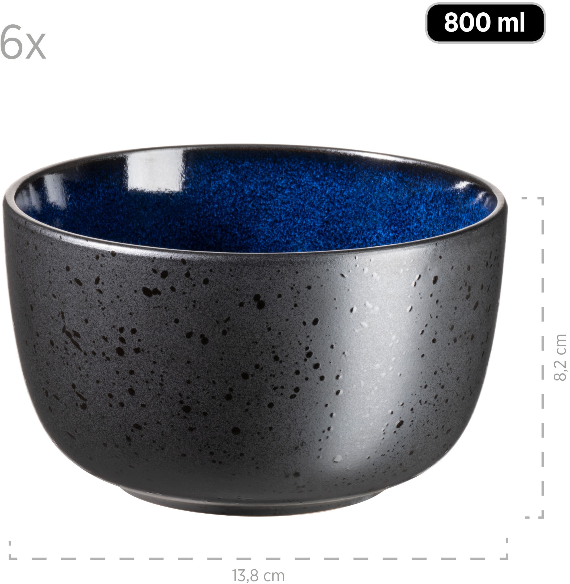 MÄSER Frühstücks-Geschirrset »NIARA, Frühstücks Set, Steinzeug« Geschirr-Set, Service