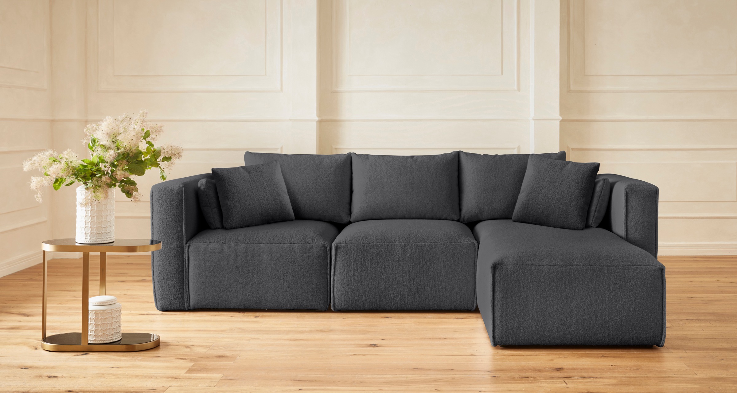 Home affaire Ecksofa "Comfine L-Form", zusammengesetzt aus Modulen, 3 Bezug günstig online kaufen