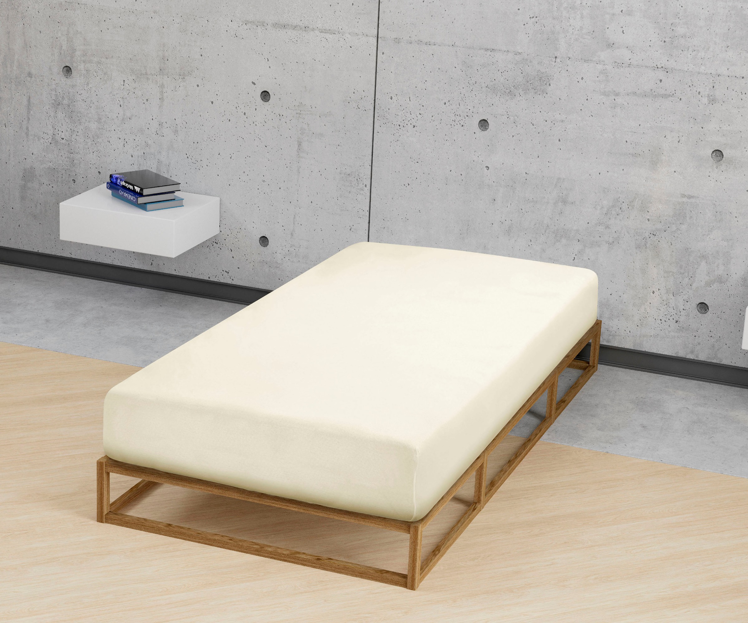 Biberna Spannbettlaken »Leila«, Bettlaken aus 100% Baumwolle, für Matratzenhöhen bis 22 cm