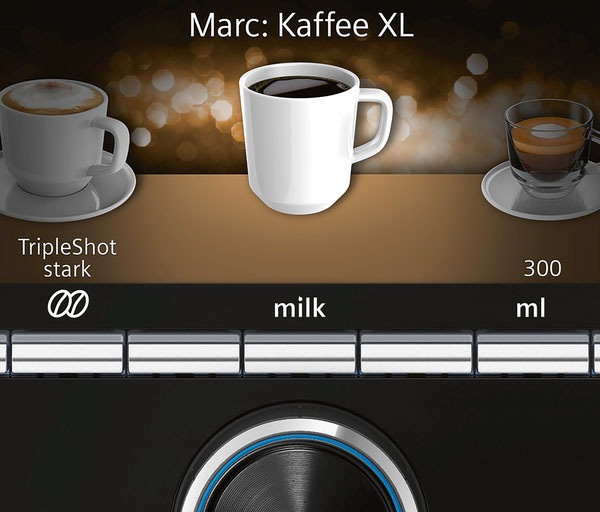 7. Bild von SIEMENS Kaffeevollautomat »EQ.9 plus connect s700 TI9578X1DE«, 2 separate Bohnenbehälter, 2 Mahlwerke, extra leise, bis zu 10 Profile