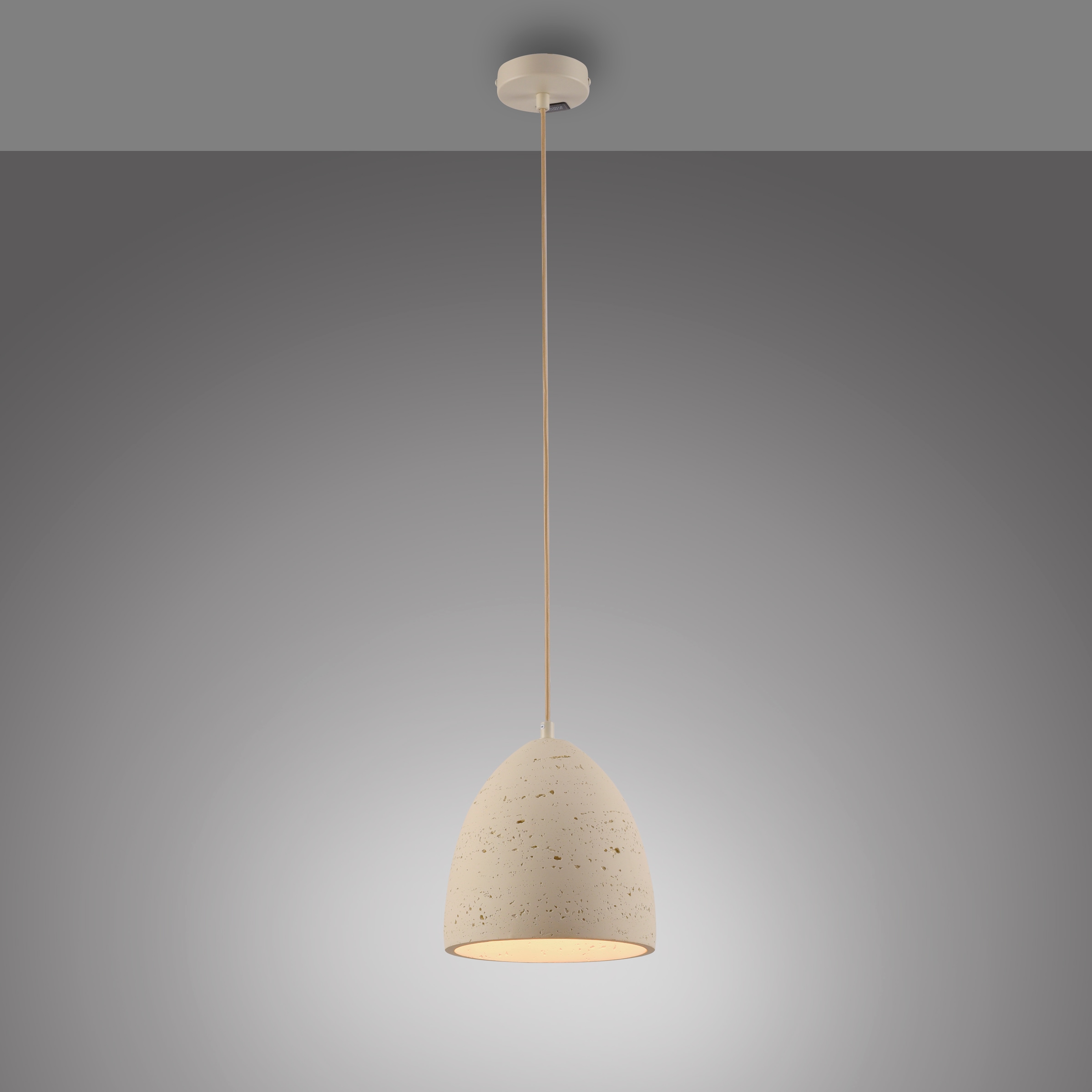 SCHÖNER WOHNEN-Kollektion LED Pendelleuchte »TRAVENTA« E27 1 Stk. SCHÖNER WOHNEN Kollektion, Travertinoptik, Downlight