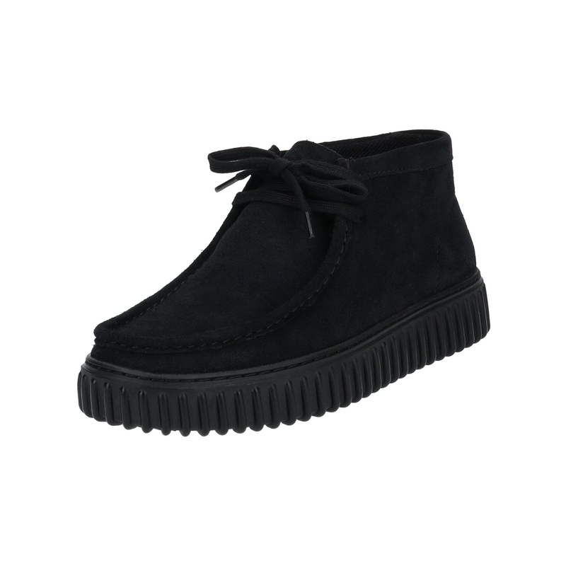 CLARKS Schnürschuh »Stiefelette Veloursleder« Schwarz 44,5 44,5 Verschluss: Schnürung