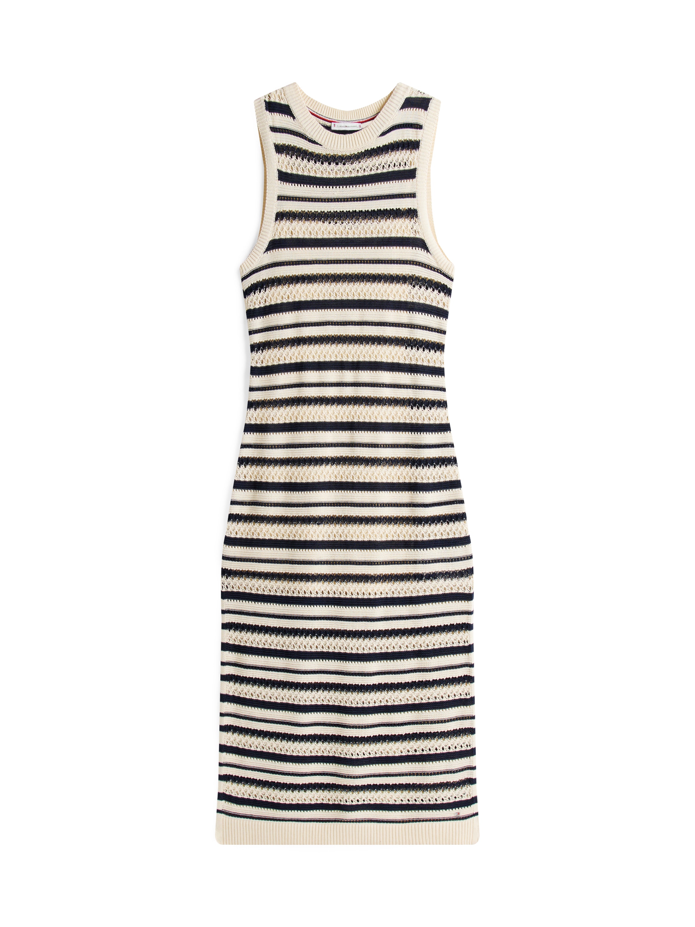 Tommy Hilfiger Sweatkleid »CROCHET C-NK SL MIDI SWT DRESS«