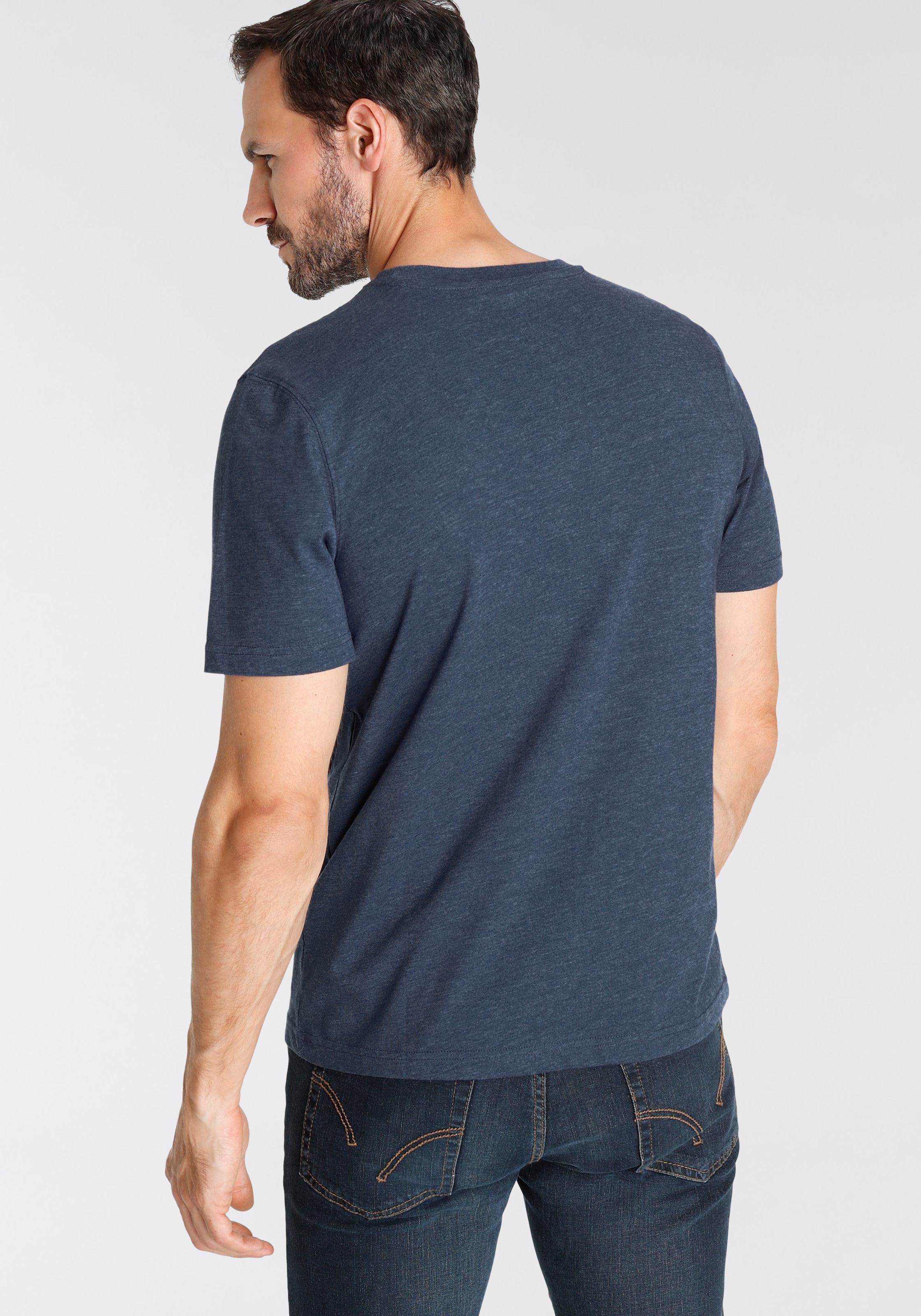 Man's World Rundhalsshirt, (2er-Pack), Kurzarm, Basic-Stil, aus Baumwollmischung, 2er-Pack