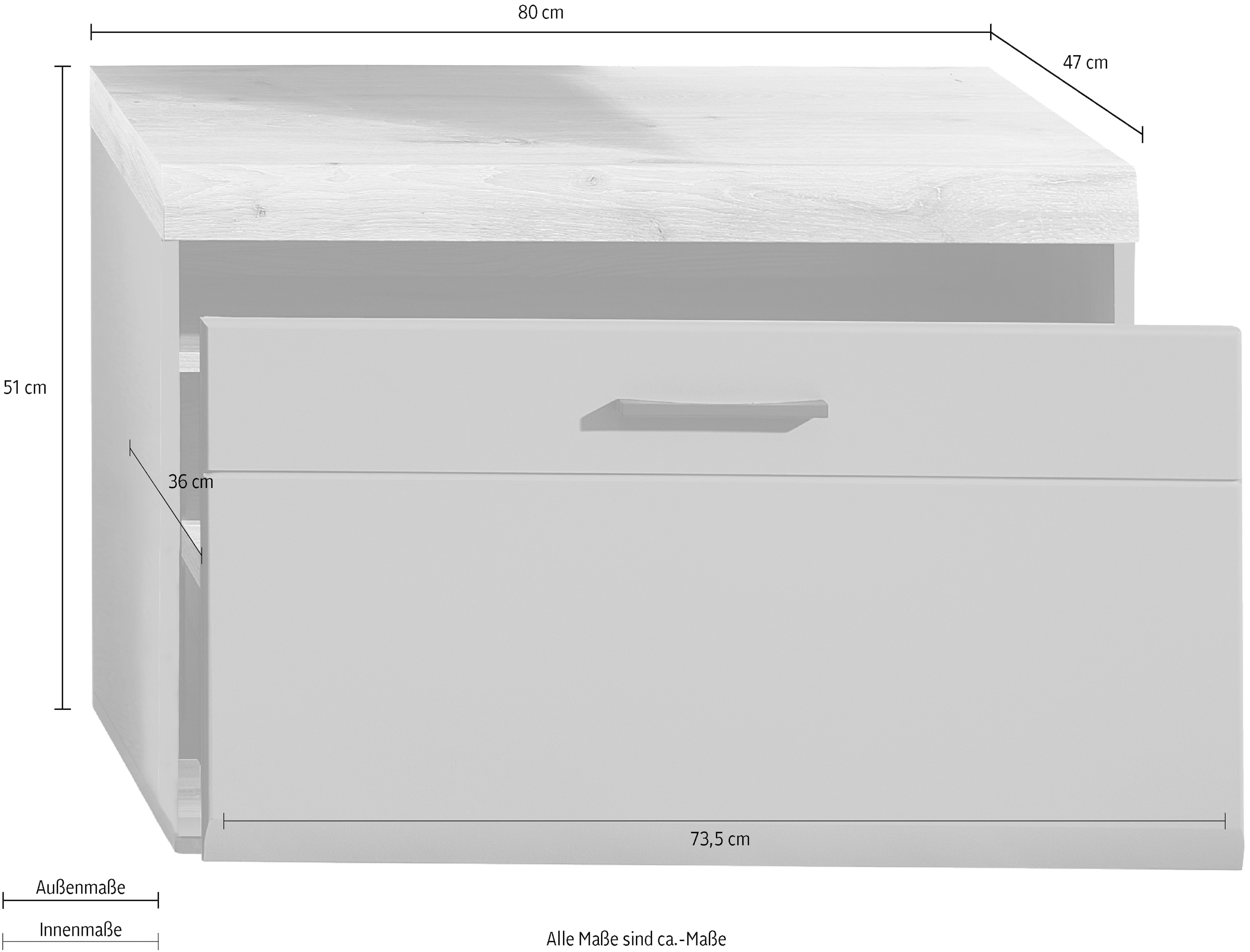 Innostyle TV-Schrank »FUN PLUS II« 1 Schubkasten, Softclose, ABS Kantenschutz