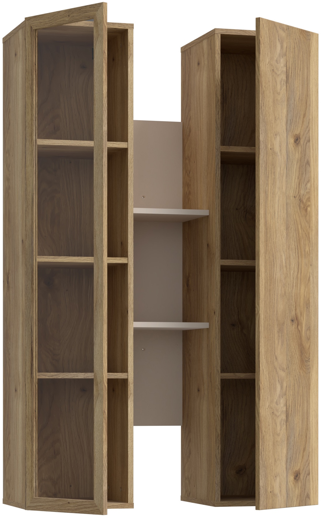 FORTE Hängevitrine B/H/T 84,2/134,6/33,9 cm Soft Close, Wandmontage