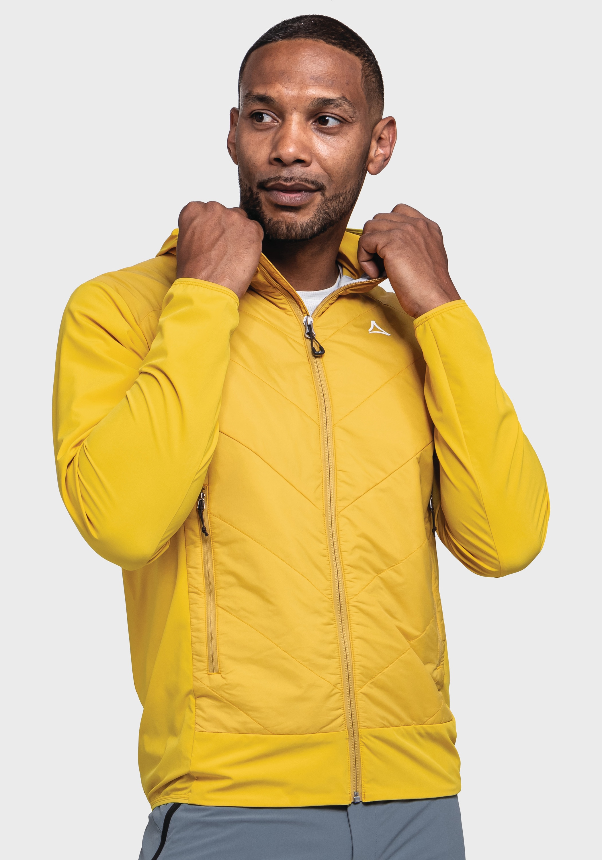 Schöffel Funktionsjacke »Hiking Hybrid Jk Style Blaueis MNS« mit Kapuze