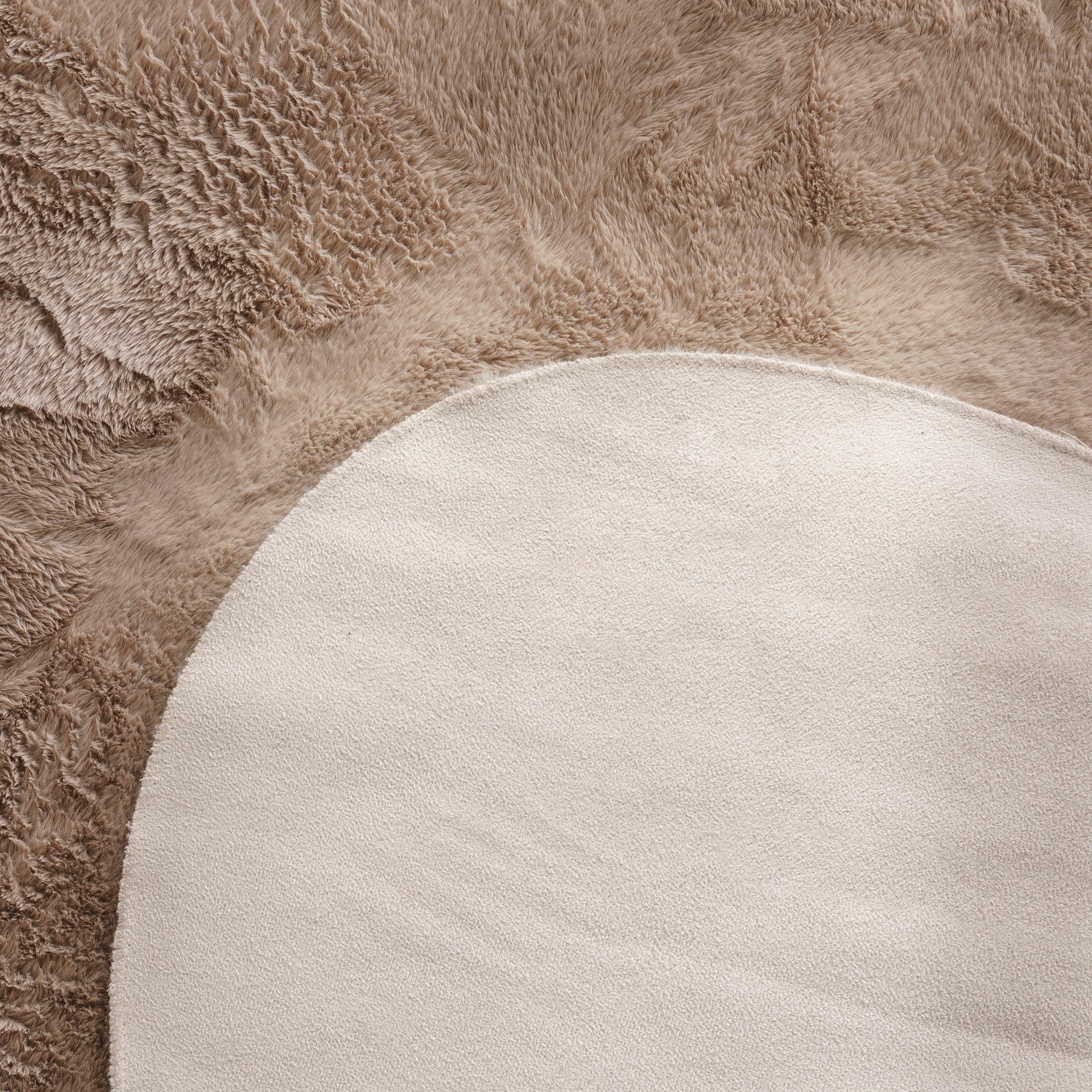 Paco Home Teppich »Pelt 640 Wolke«, wolkenförmig, 16 mm Höhe, Kunstfell, Uni Farben, sehr weicher Flor