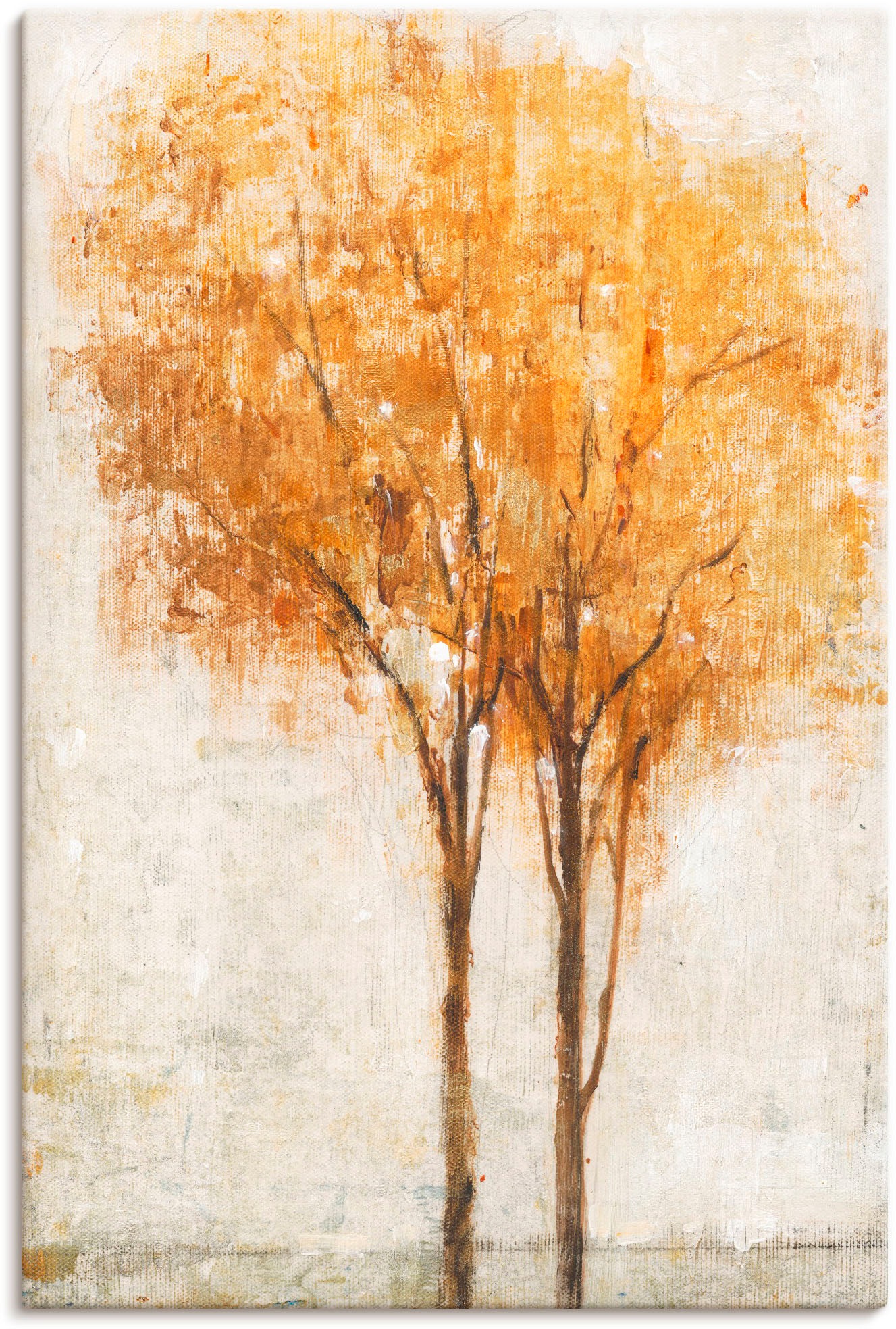 Artland Wandbild »Fallende Blätter II« Bäume 1 Stk. tlg. als Leinwandbild, günstig online kaufen