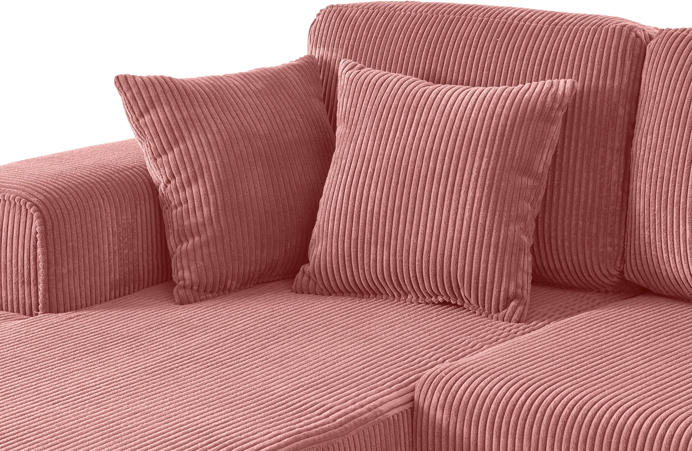 Guido Maria Kretschmer Home&Living Ecksofa »Györ«, L-Form, wahlweise mit Bettfunktion und Bettkasten incl. 2 Zierkissen