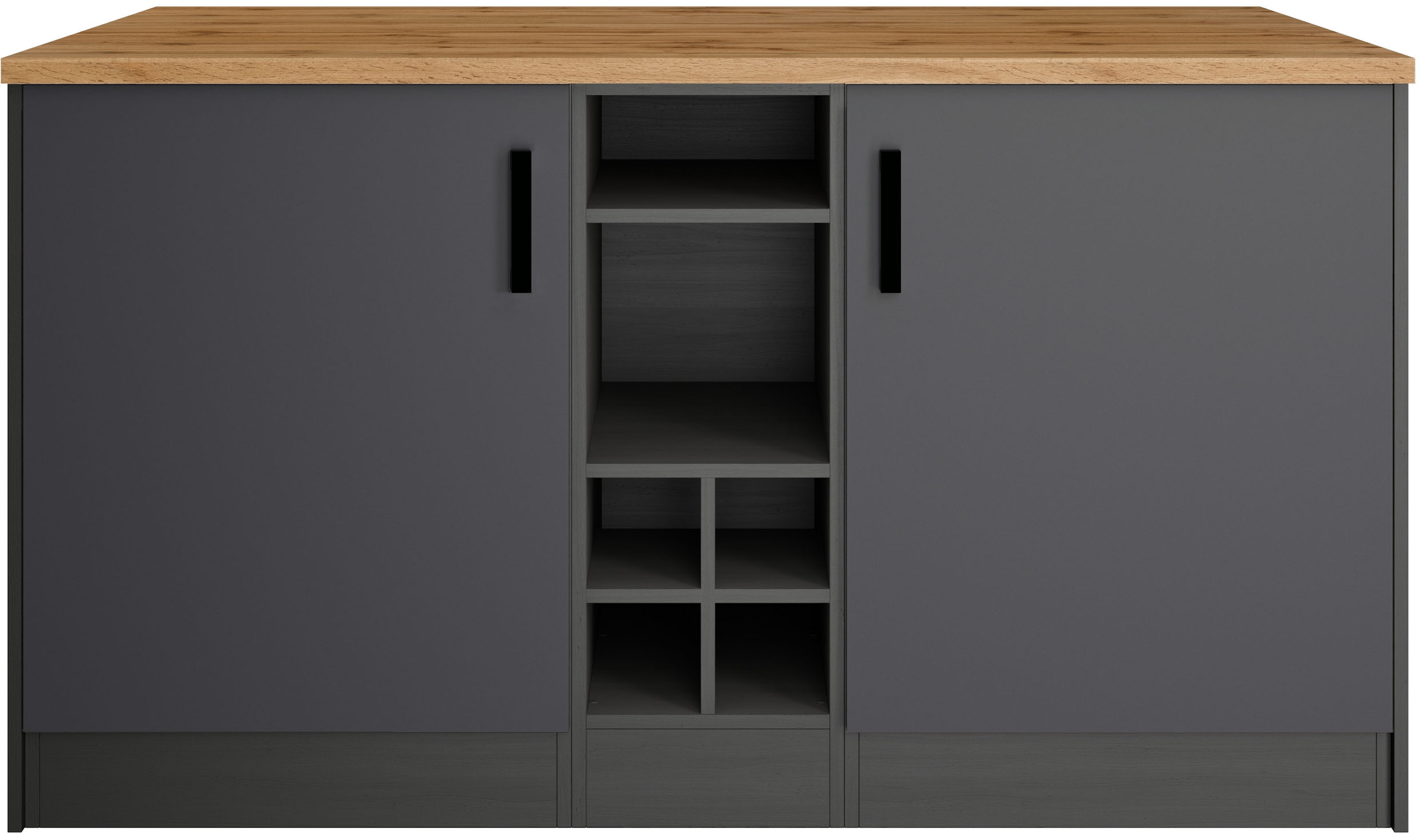 KOCHSTATION Kücheninsel »KS-Toronto«, Breite 153 cm, MDF-Fronten, Flaschenr günstig online kaufen