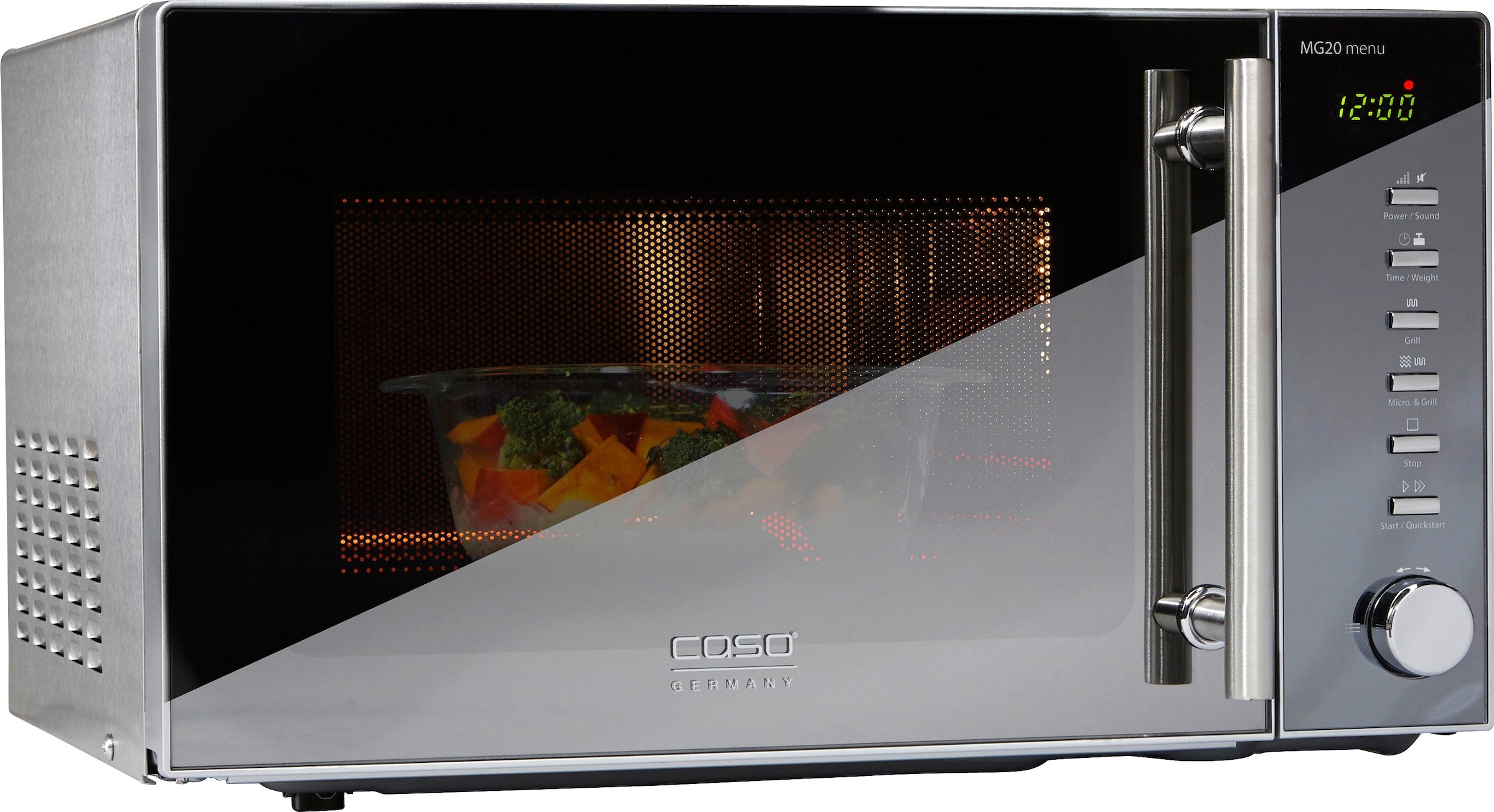 Caso Mikrowelle »MG 20« Grill 800 W silberfarben