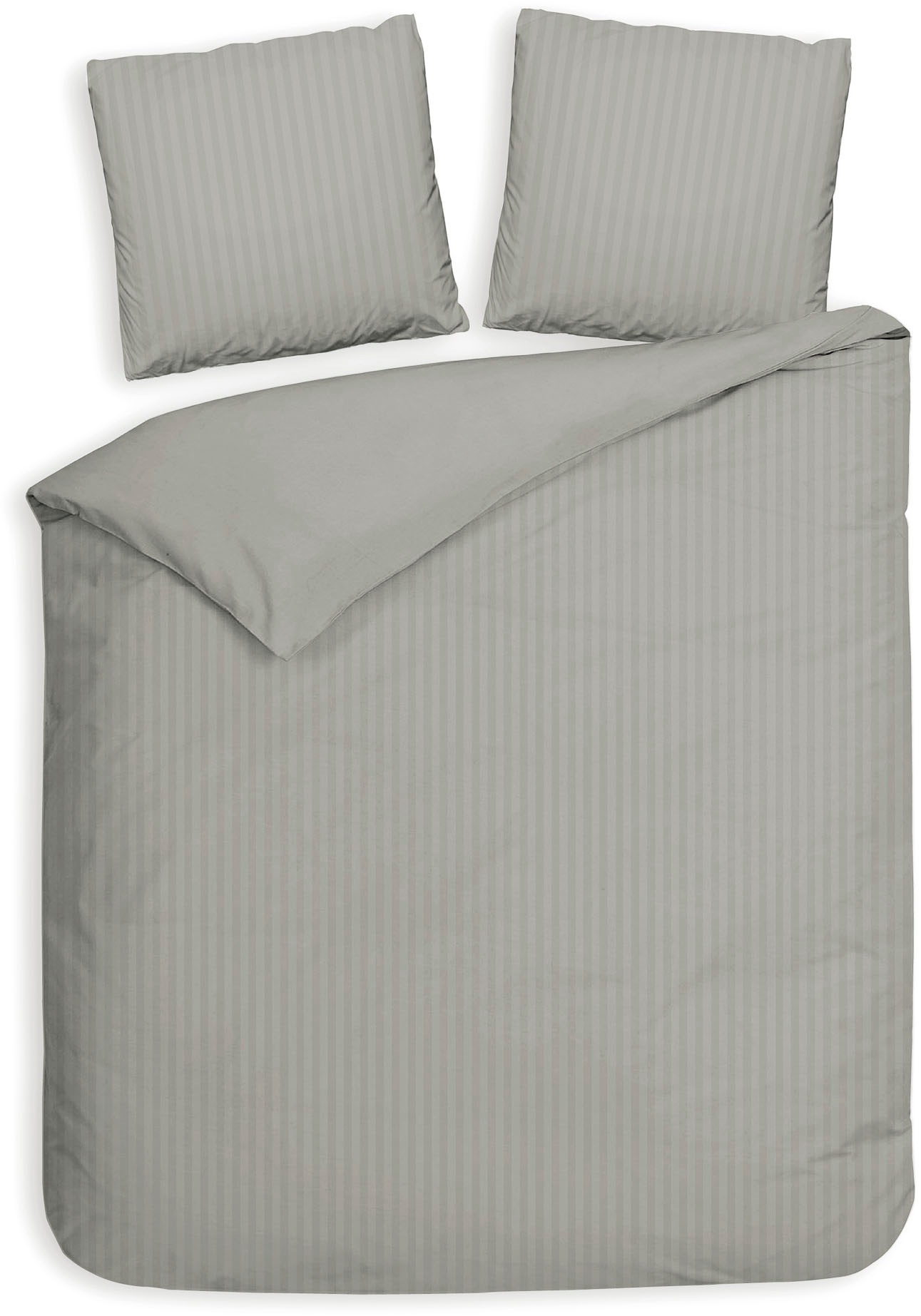 Heckett & Lane Bettwäsche »Banda« 3 tlg. hochwertiges Mako-Satin, Streifen günstig online kaufen
