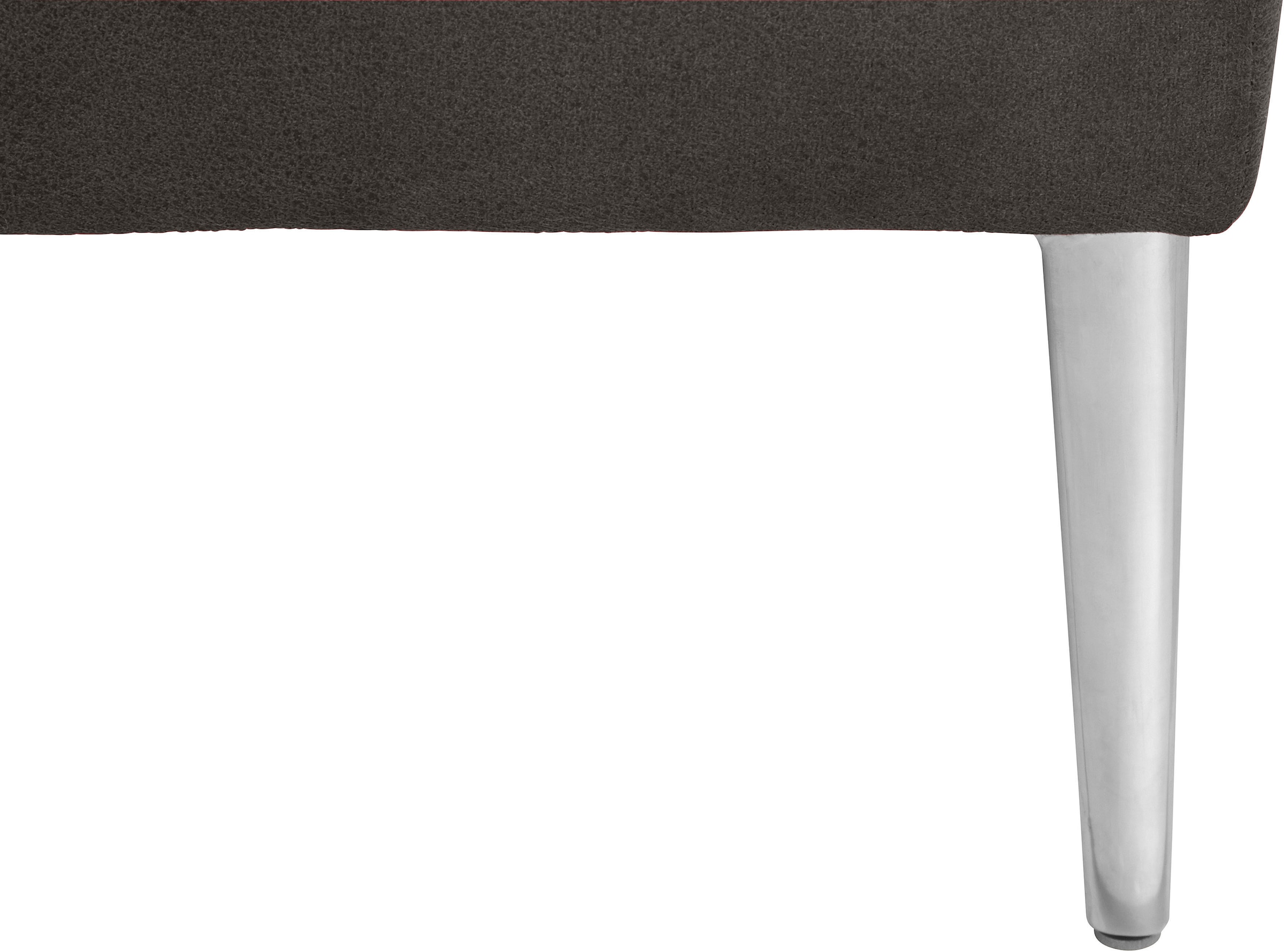 W.SCHILLIG Ecksofa »enjoy&MORE, Designsofa, bequem, zeitlos und elegant, L-Form«, mit Sitztiefenverstellung, Füße Chrom glänzend, Breite 340 cm
